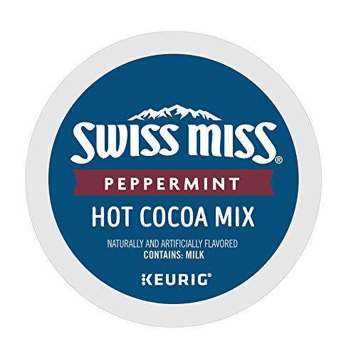 Swiss Miss Swiss Miss Peppermint Hot Cocoa, Single-Serve Keurig K-Cup Pods, Hot Chocolate, 88 Count (4 Packs of 22)