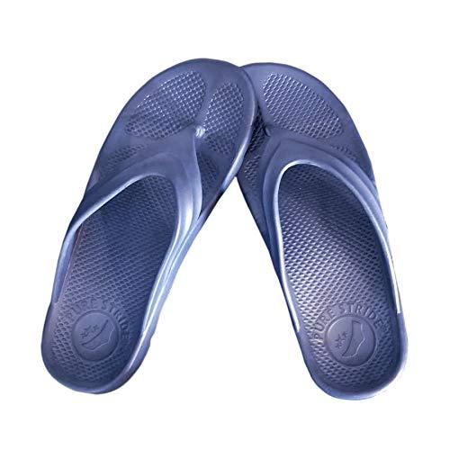 Pure Stride Pure Stride Therapeutic Flip Flops, Orthotic Thong Sandals for Plantar Fasciitis, Metatarsal and Heel Spurs, Feet Pain Relief and Arch Support - Navy, Men’s Size 13