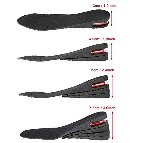 TMISHION Increase Insoles, Height Adjustable 4 Layer Increase Insoles Unisex PU Height of heel lift Highest insoles(03# 3 Layers)