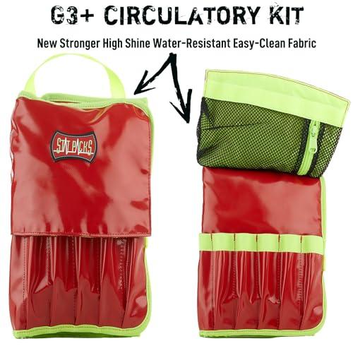 Statpacks Statpacks G3 Circulatory Kit First Aid IV Set Up Bag Module High Capacity Hot Cold Rapid Infusion Pressure Bag for EMS, Fire-Rescue, First Responders, Healthcare Professionals Red