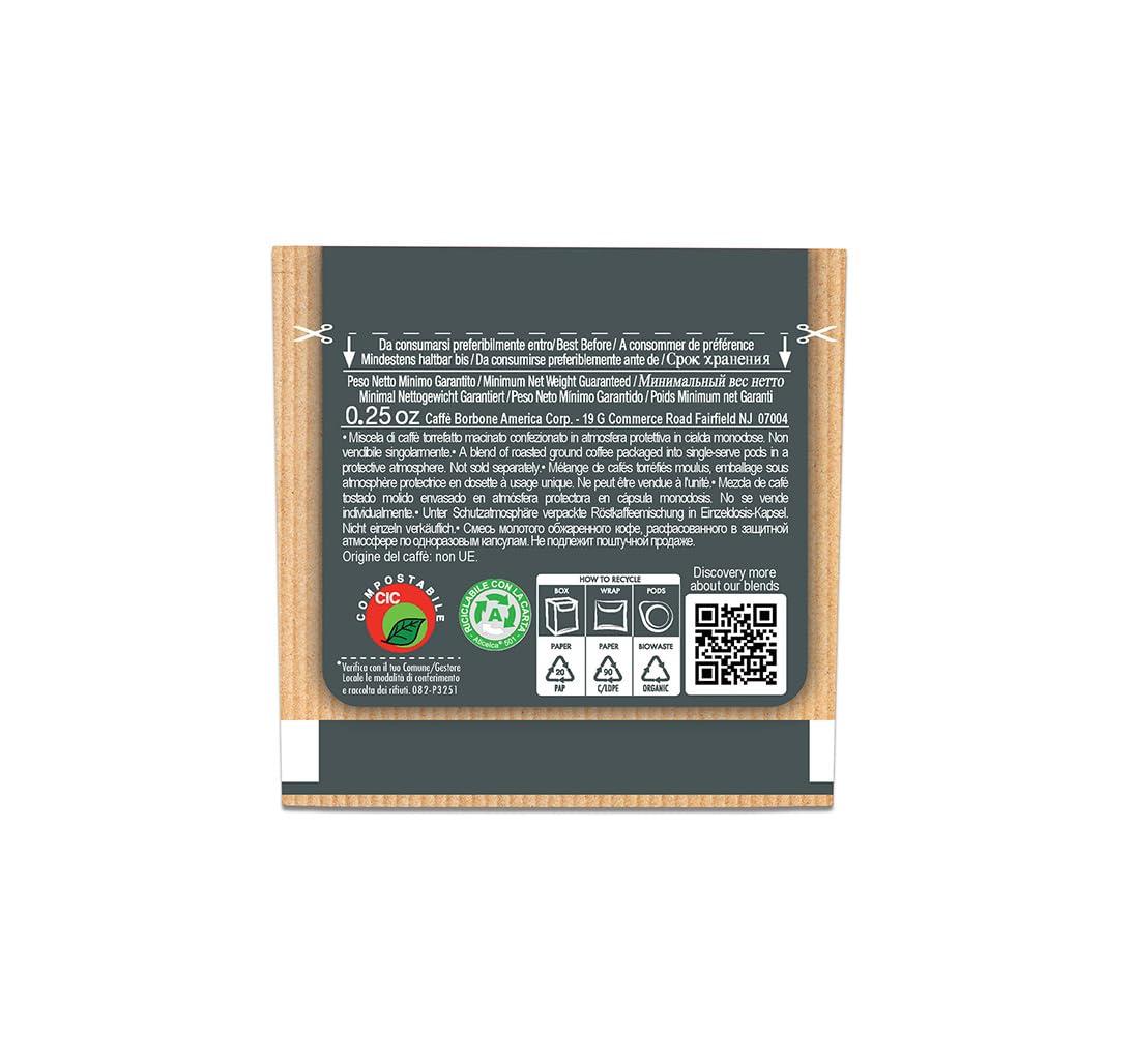 Caffè Borbone Caffe Borbone Espresso Paper Pods, Black Blend, Intense and Robust, Medium Roast ESE Pods, Authentic Italian Espresso - 50 Count