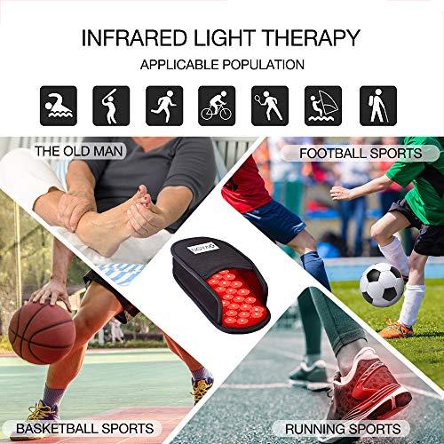TUOB TUOB Red Light & Infrared Light Therapy Device, 880nm Near Infrared Light Therapy for Knee and Foot, Wearable Relax Muscle Red Light Therapy for Pain Relief