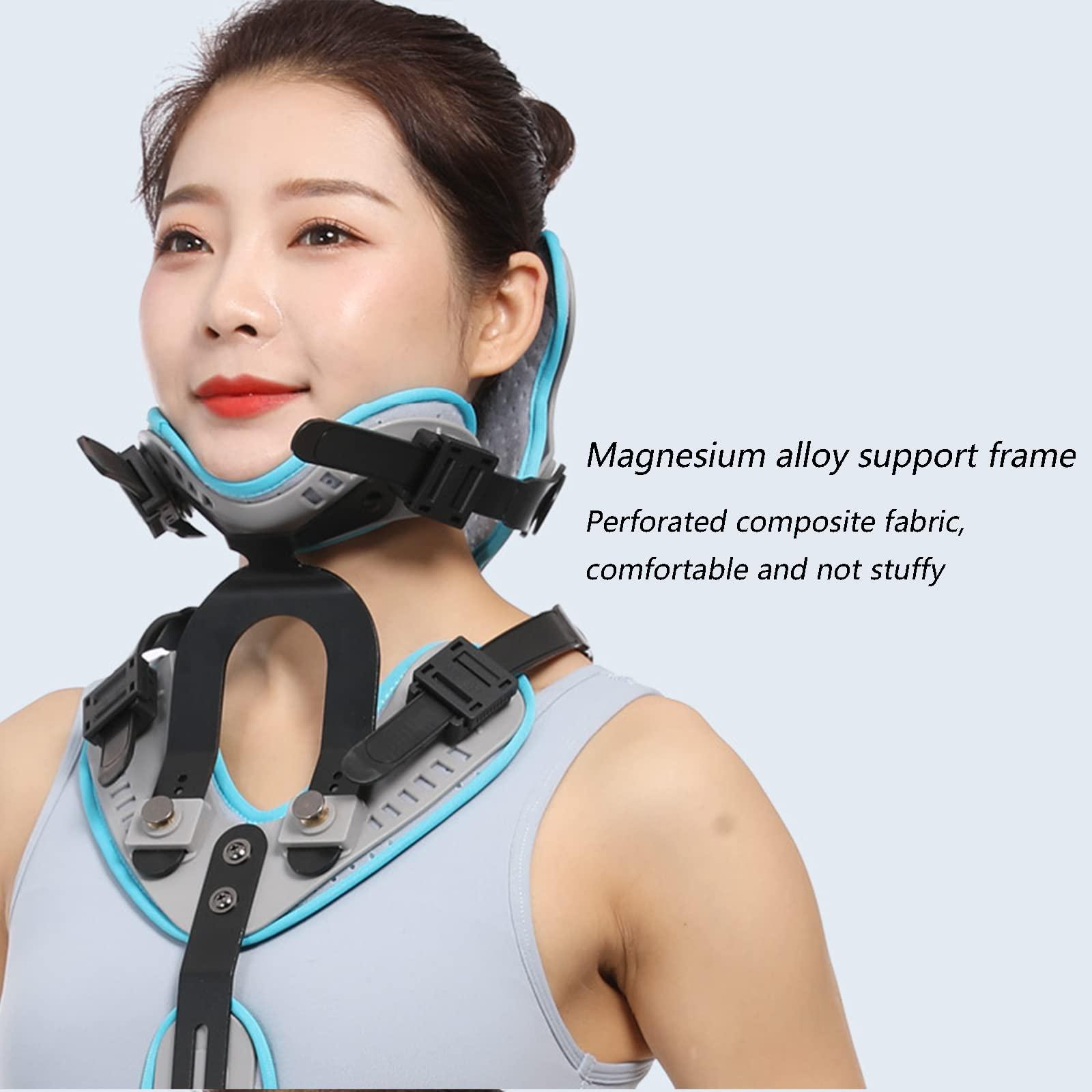 WJYLM Orthotic Cervical Thoracic Halo Brace, Adjustable Head and Neck Chest Orthoses, U Traction Neck Brace, for Cervical Collar Fixed Traction Braces