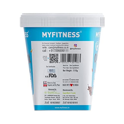 MYFITNESS PEANUT BUTTER MYFITNESS Peanut Butter Dark Chocolate Olympia Non-GMO Gluten-free No Preservative All Natural Ingredient High Protein Made with American Recipe (17.9 Ounce)