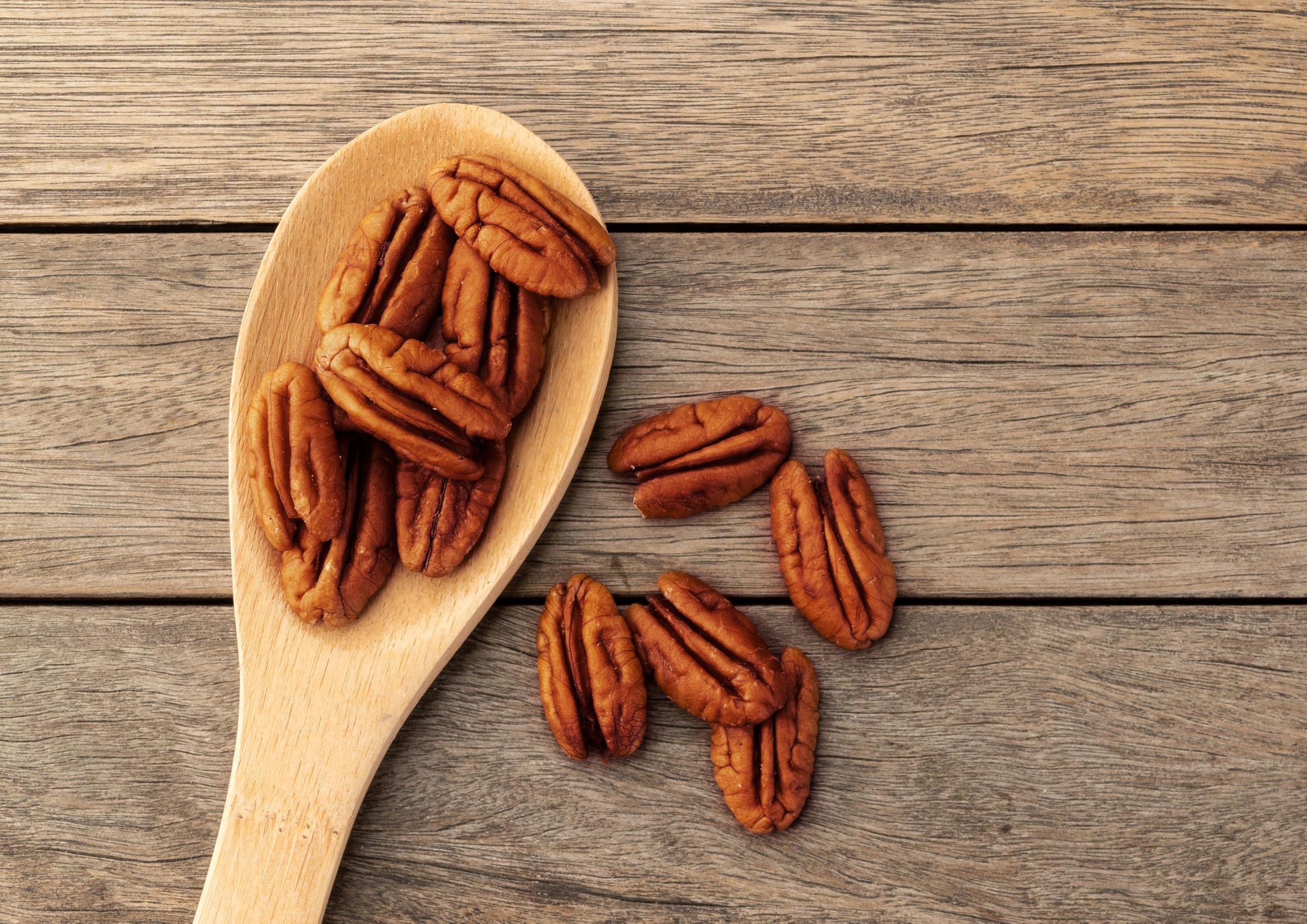 Food to Live Food to Live - Dry Roasted Pecan Halves, 3 Pounds Oven Roasted Nuts, Unsalted, No Oil Added, Vegan, Kosher. Good Source of Protein and Fiber.