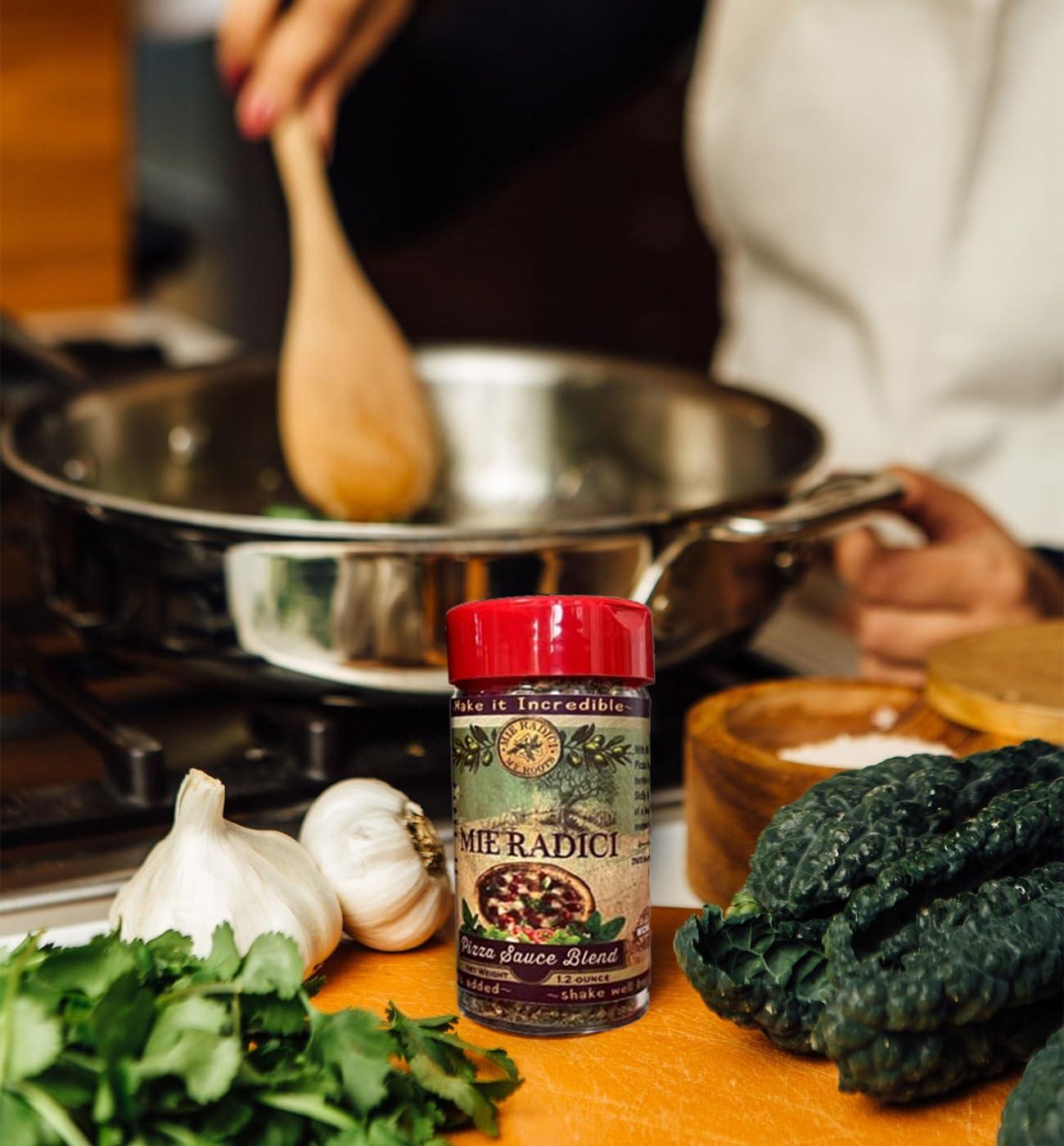 Mie Radici Mie Radici Variety Pack of Spices Blends - Fresh Dried Herbs - No Salt or Chemicals Added - Comes in Various Flavors | Original Sicilian Spice, Award Winning Pizza Blend, Sicilian Meatball Blend (Meatball + Sicilian + Pizza Sauce)