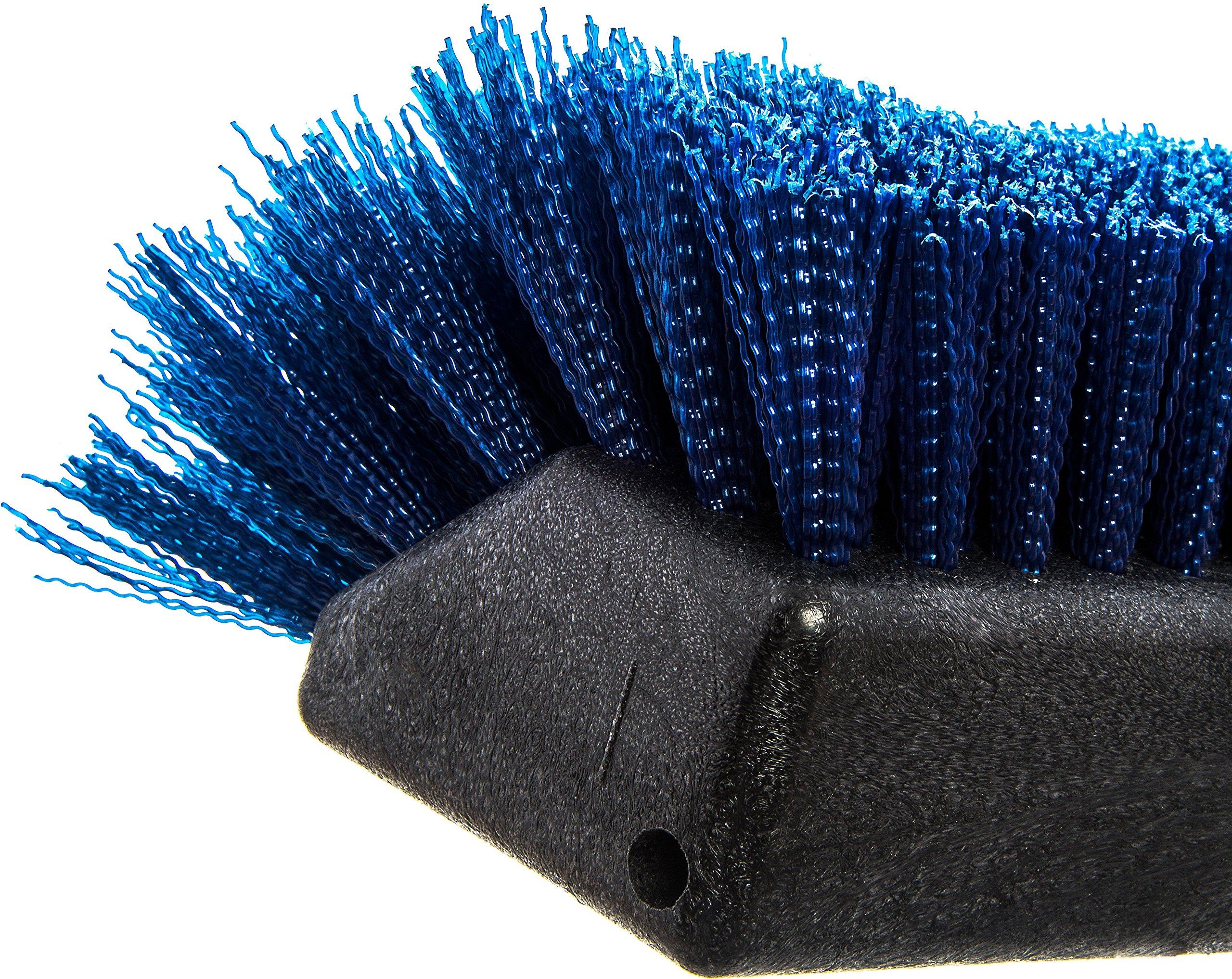 Carlisle FoodService Products SPARTA 4042514 Spectrum Plastic Shoe Brush, Boot Brush, Shoe Polish Brush With Non-Absorbent For Cleaning, 10 Inches, Blue, (Pack of 12)