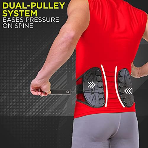 BraceAbility BraceAbility Spine Sport Back Brace - Athletic Men's and Women's Workout Lumbar Corset for Exercising, Running, Golfing, Driving, Fishing, Active Nurses and Police Work (Small)
