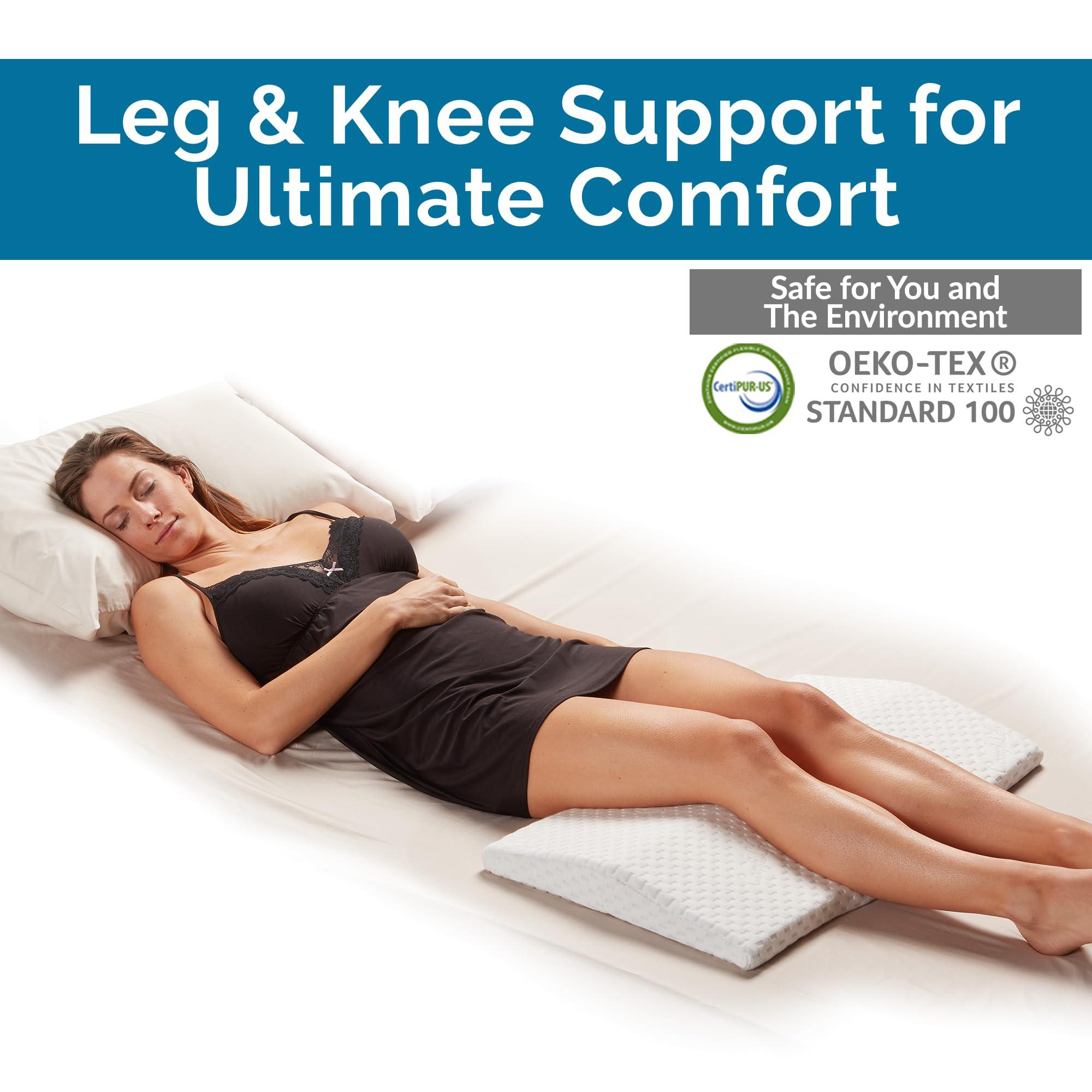 ComfiLife ComfiLife Lumbar Support Pillow for Sleeping Memory Foam Pillow for Back Pain Relief - Side, Back and Stomach Sleepers- Triangle Wedge Bolster Pillow - Bed Rest Pillow (White, Standard)