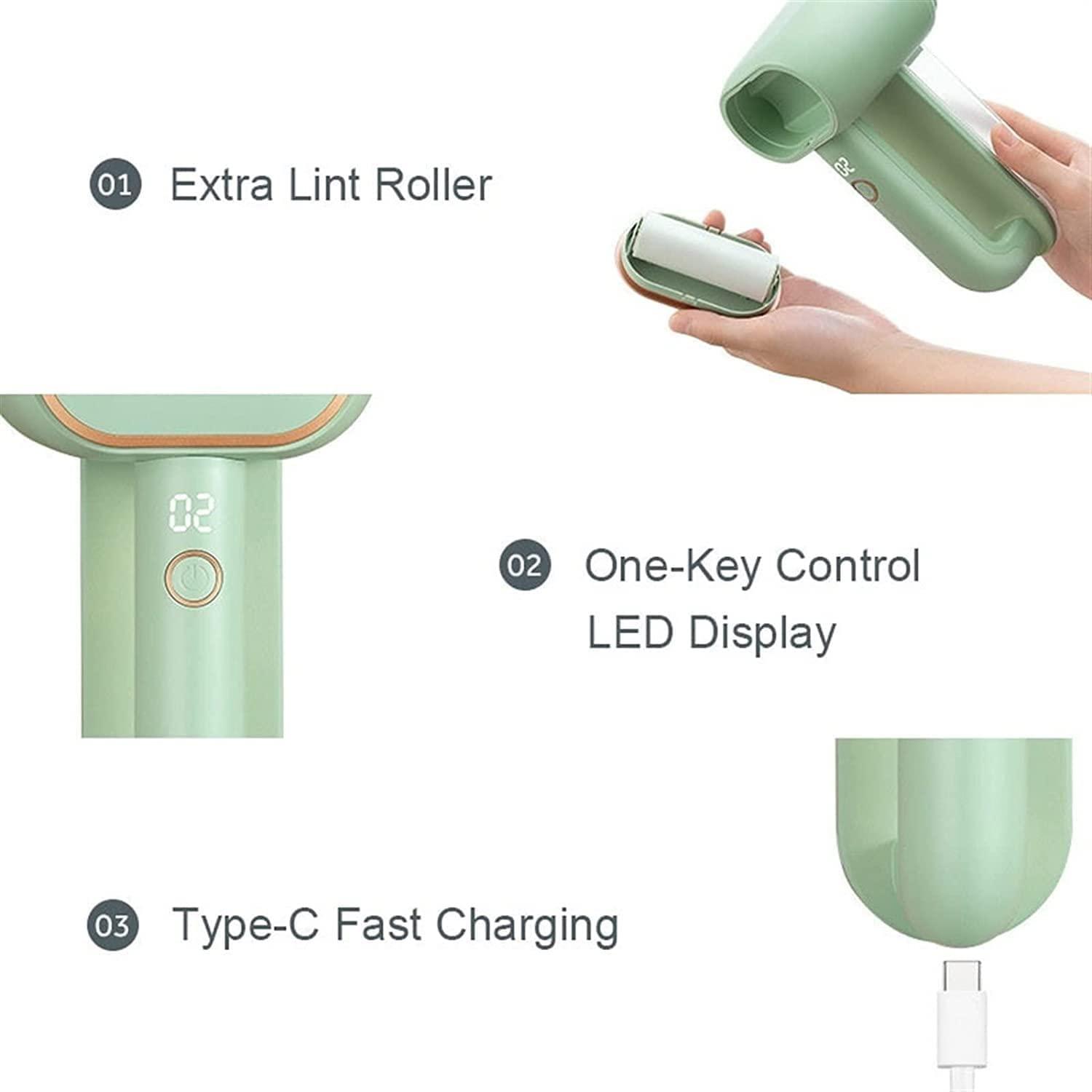 DULASP DULASP Fabric Shaver Professional Electric Lint Remover Dual-Head Fabric Shaver 3 Speeds , Rechargeable Sweater Couch Fabric Lint Pill Shaver for Clothes, Furniture, Carpet