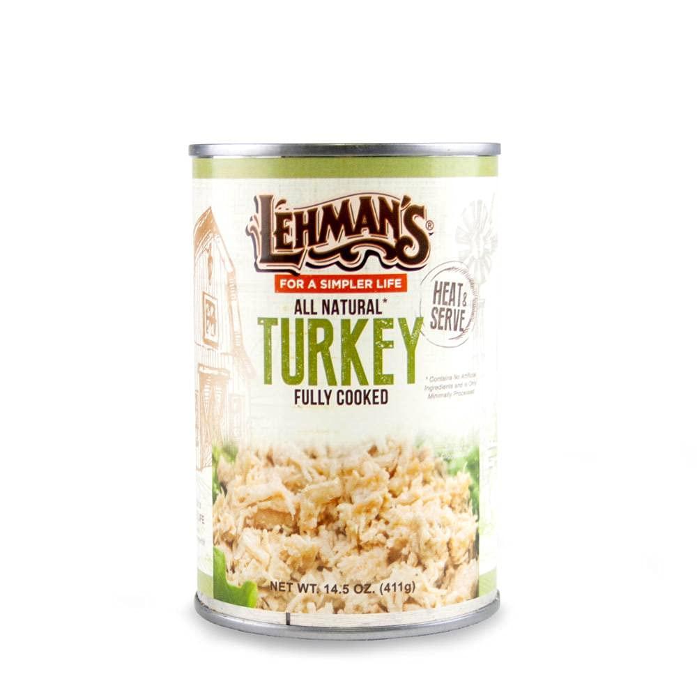 Lehman\'s Lehman\'s All Natural Canned Meat, USA Made Ready to Eat for Everyday, Camping or Emergencies, 14.5 oz each, Pack of 3, Turkey