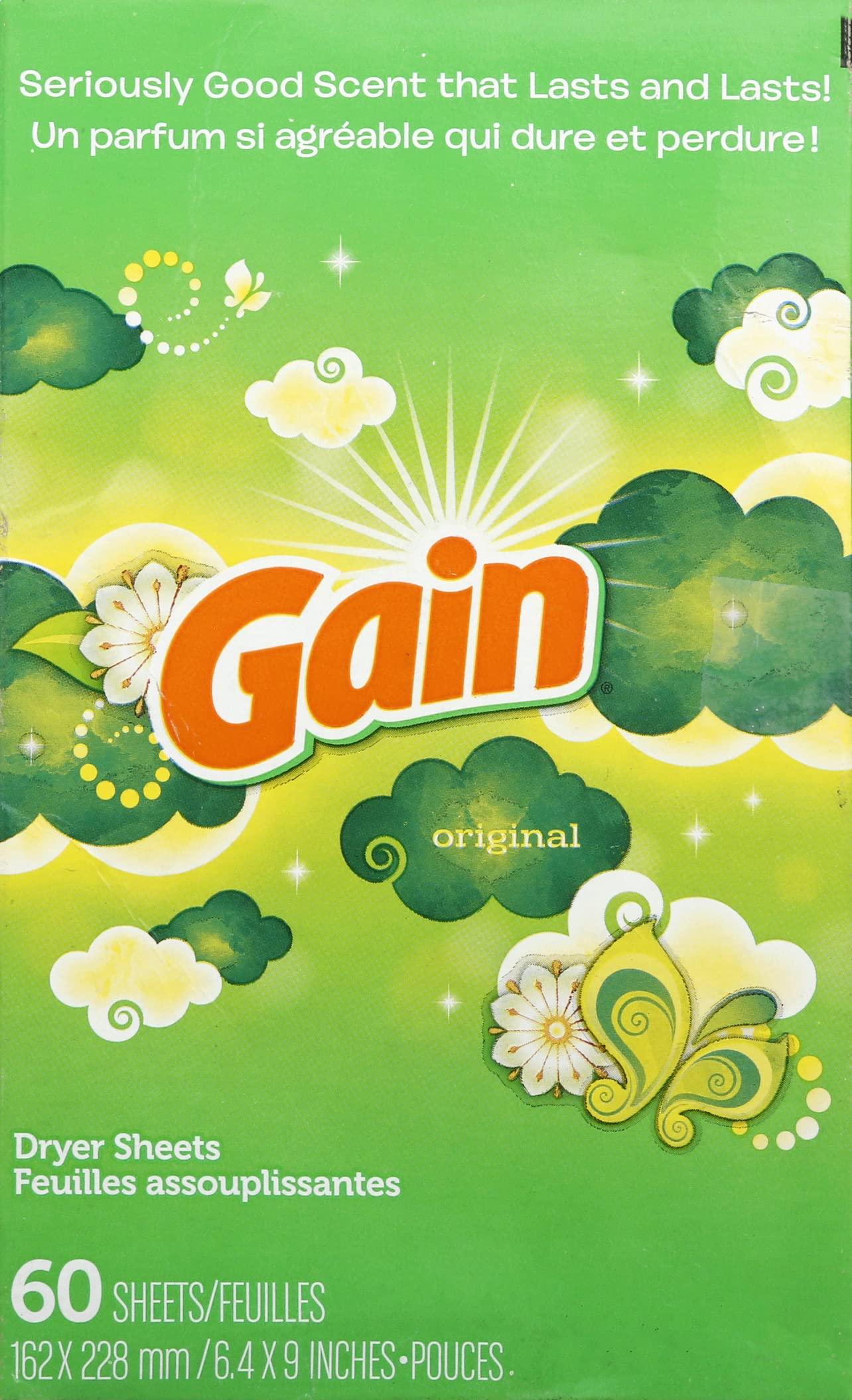 Gain Gain, Dryer Sheet Original, 60 Count