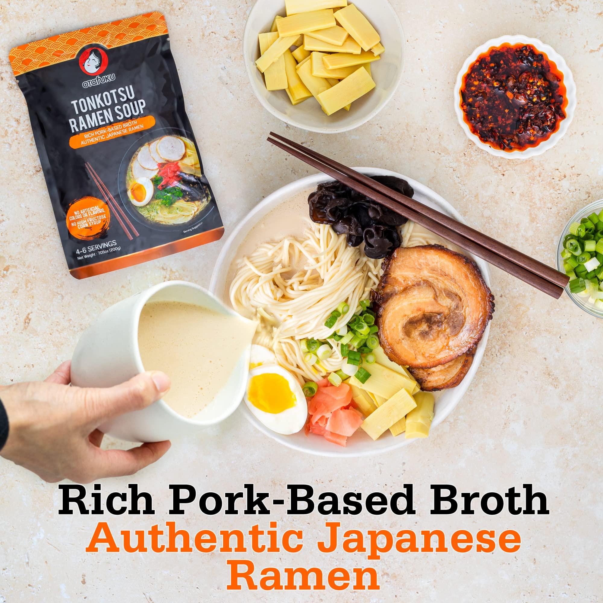 Otafuku Otafuku Tonkotsu Ramen Shoyu Broth Concentrate, Rich Pork-Based Soup Mix for Authentic Japanese Ramen Noodles, 7.5oz (6 Pack)