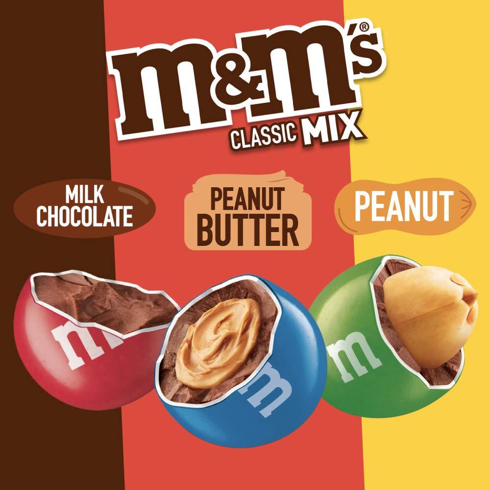 M&M'S M&M\'S Classic Mix of Peanut, Peanut Butter & Milk Chocolate Candy, Sharing Size, 8.3 oz Bags (Pack of 8)