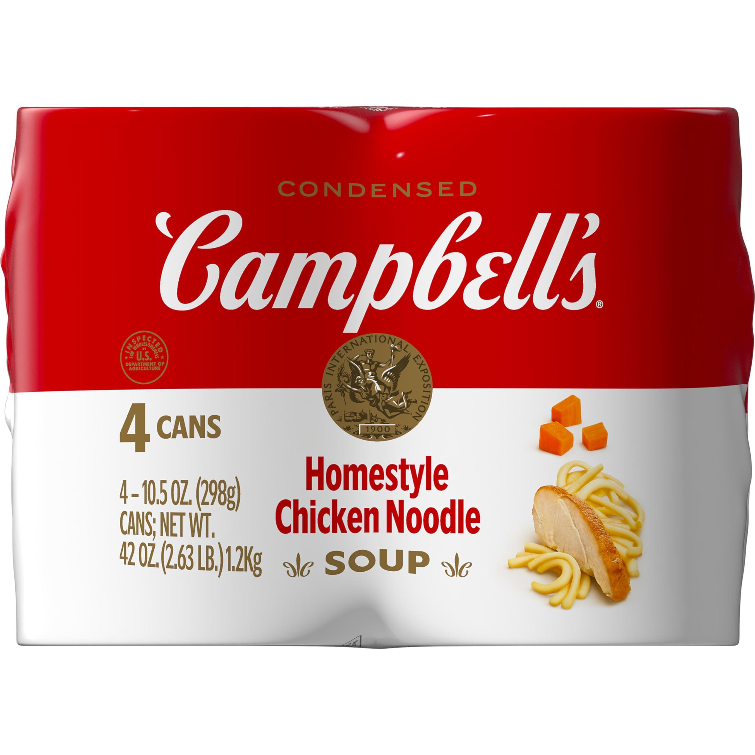 Campbell's Campbell’s Condensed Homestyle Chicken Noodle Soup, 10.5 Ounce Can (Pack of 4)