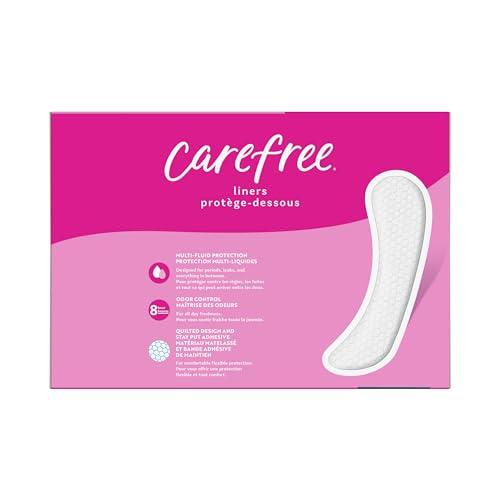 Carefree Carefree Panty Liners for Women, Long, Unwrapped, Unscented, 92ct | Pantiliners, Carefree Liners, Daily Liners for Women, Light Periods and Leaks, 8-Hour Odor Control | 92ct (Packaging May Vary)