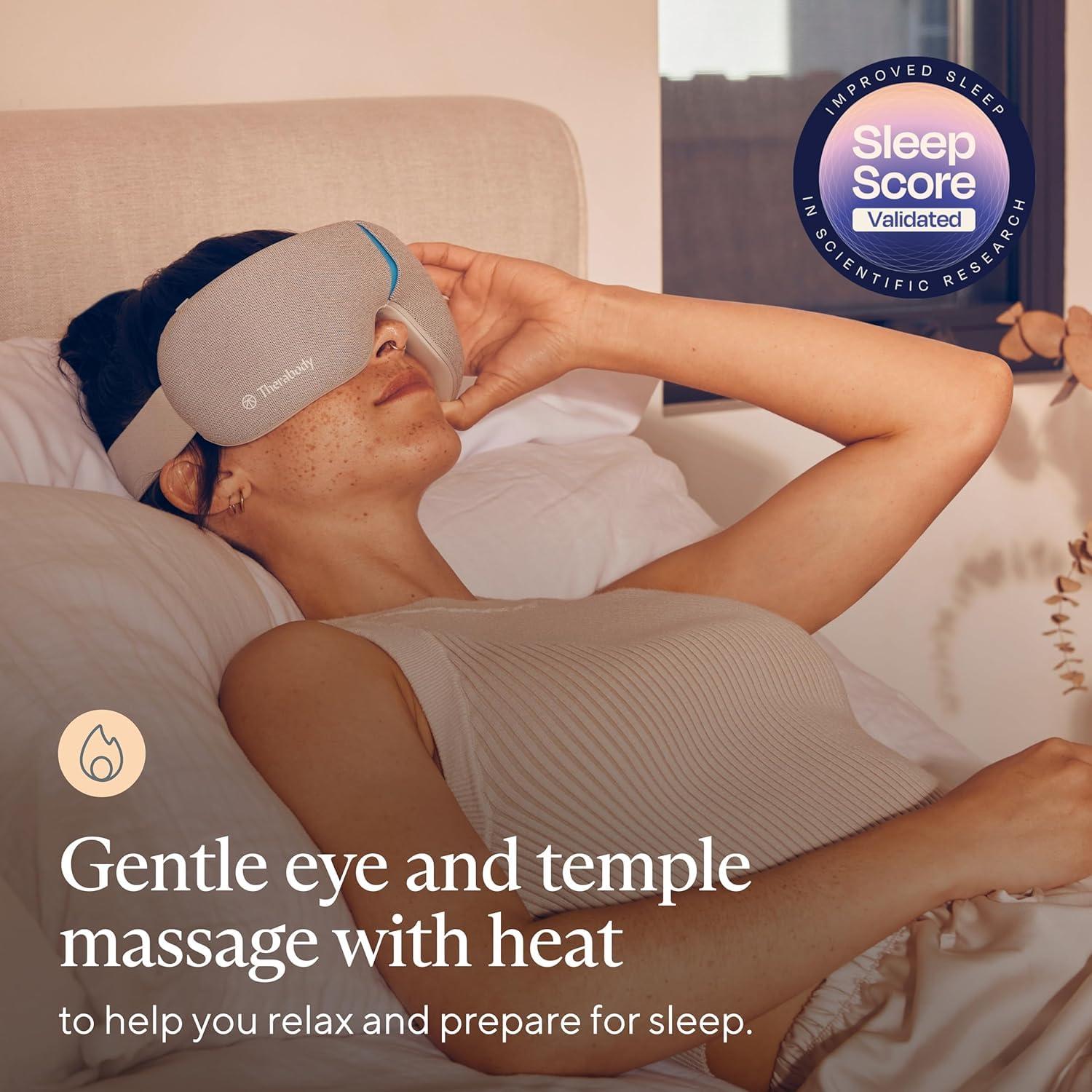 TheraGun Therabody SmartGoggles Heated Eye Mask, Blackout Sleep Mask & Temple Massage for Personalized Relaxation, Headache Relief (SmartGoggles 1.0)