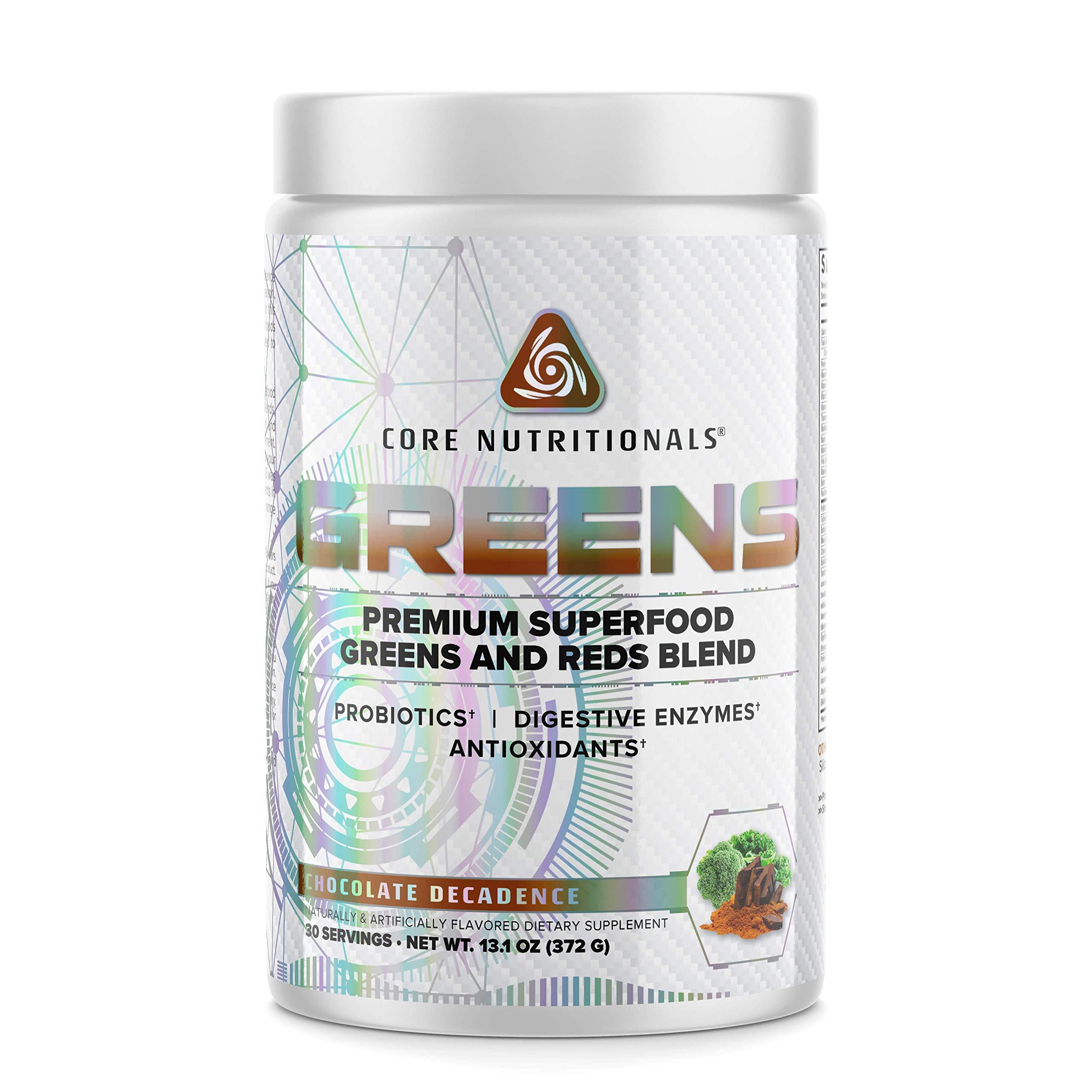 Core Nutritionals Core Nutritionals Greens Platinum Premium Superfood Greens and Reds Blend, Supports Digestion and Gut Health, 5 Billion CFU Probiotic,30 Servings (Chocolate)