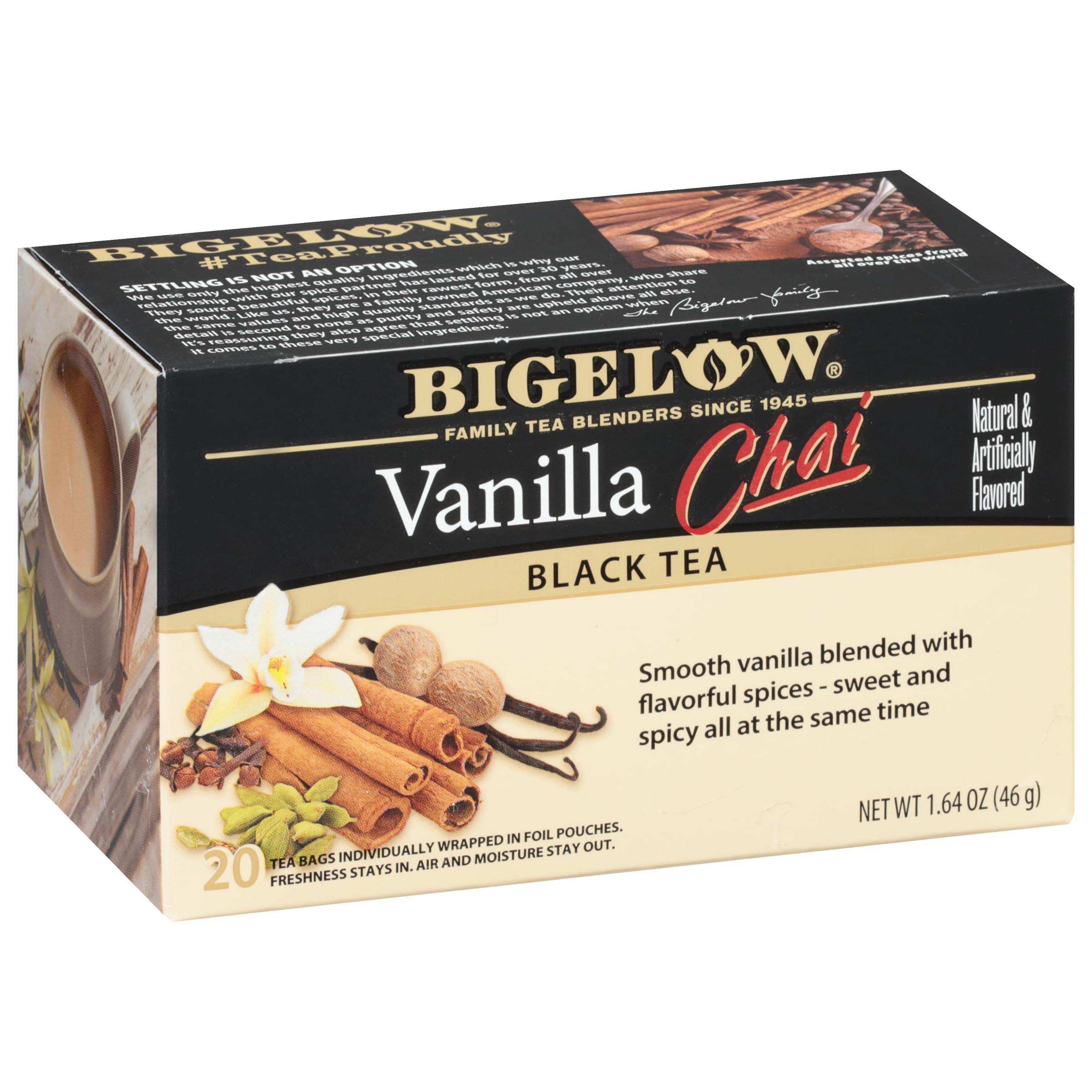 Bigelow Tea Bigelow Tea Vanilla Chai Black Tea, Caffeinated Tea, 20 Count (Pack of 6), 120 Total Tea Bags
