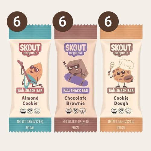 Skout Organic Skout Organic Dessert Inspired Kids Snack Bar Variety Pack (18 Pack) | Organic Kids Snack Bars | School Snacks & Lunch Snacks | Vegan & Paleo | Gluten, Dairy, Grain Free…
