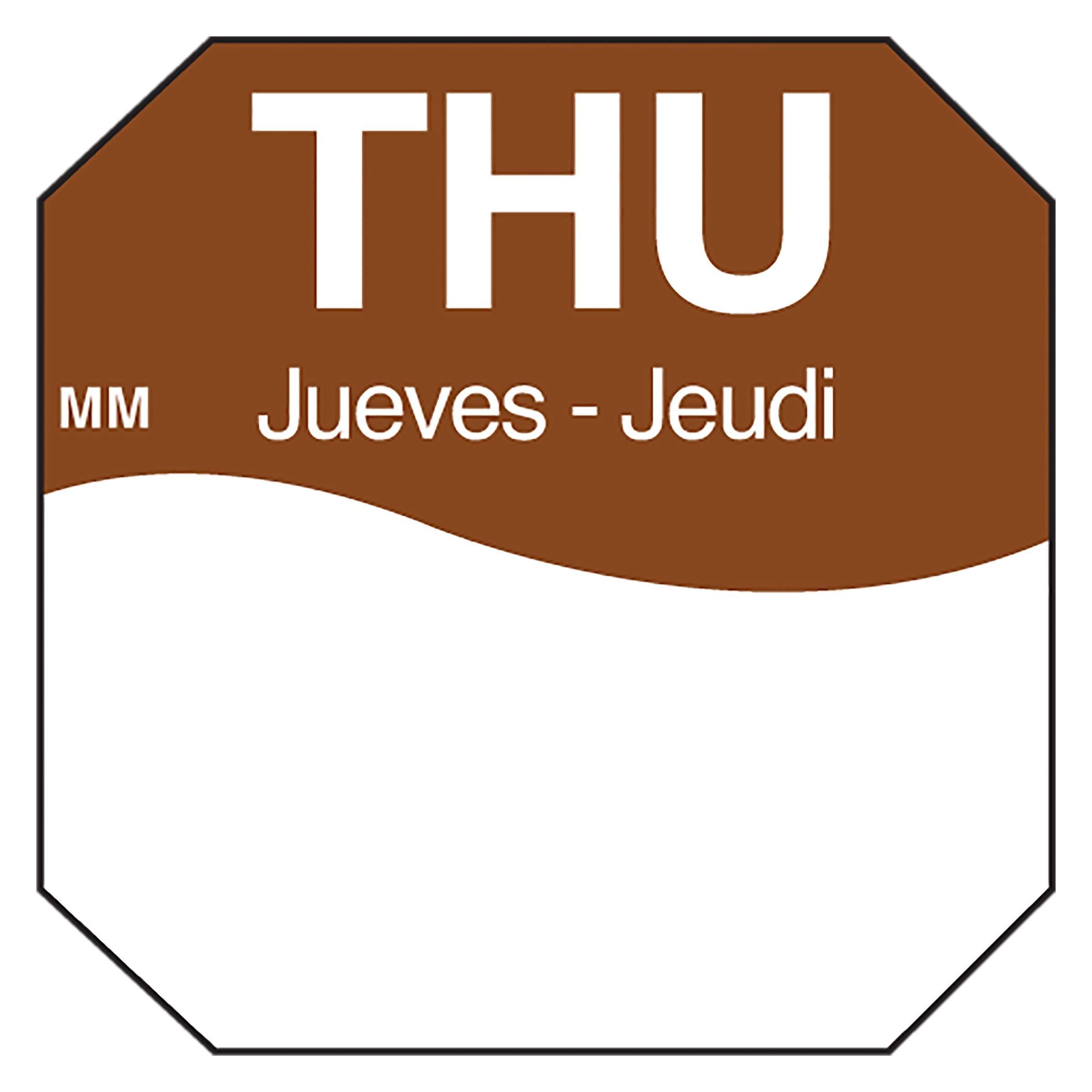 DayMark Safety Systems DayMark Day of the Week 1" x 1" Removable Label, THU (Roll of 1,000) (Pack of 3)