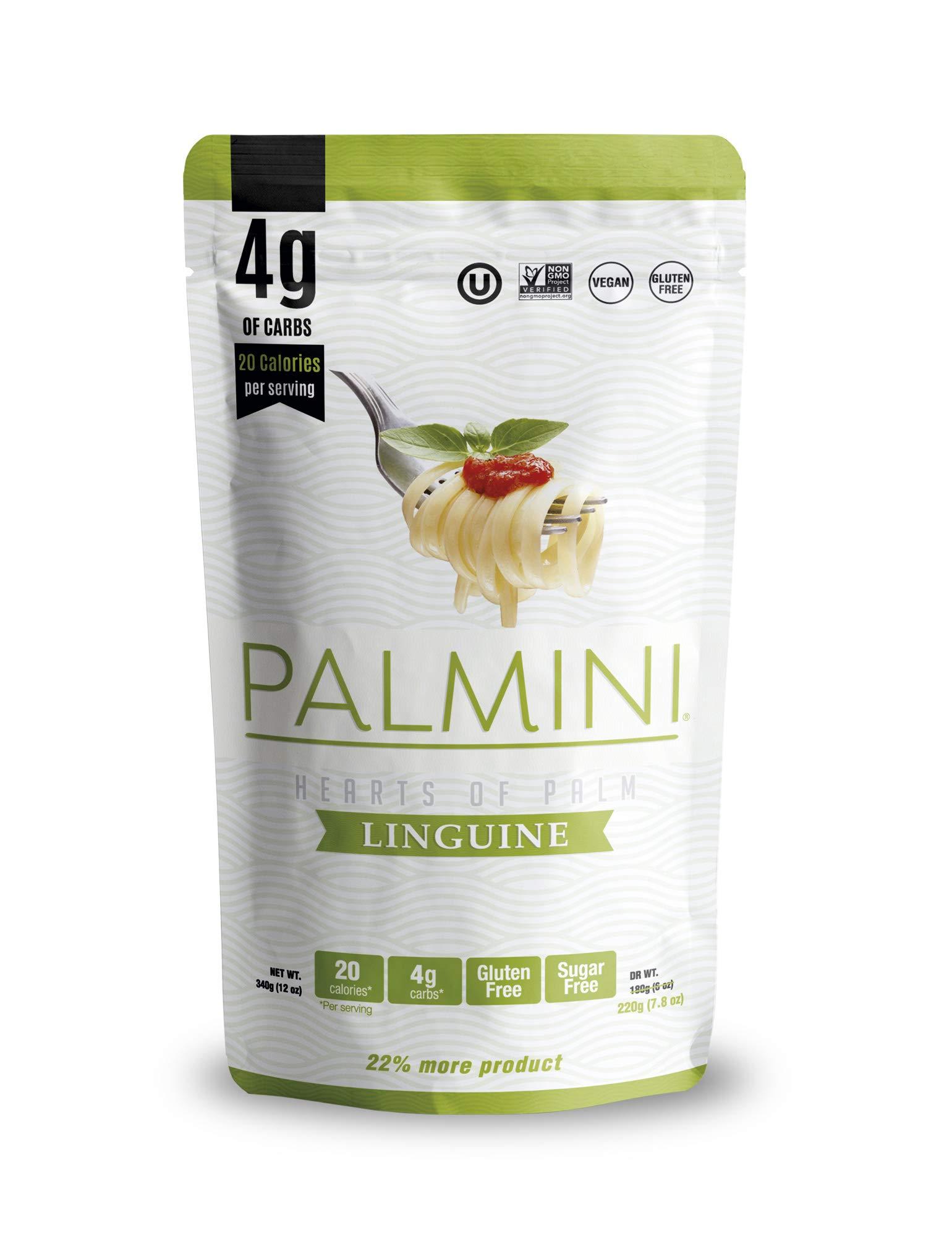Palmini NEW !! Palmini Pouch VARIETY PACK | Linguine | Angel Hair | Lasagna | Rice | 4g of Carbs | As Seen On Shark Tank | Gluten Free (12 Ounce (Pack of 4))
