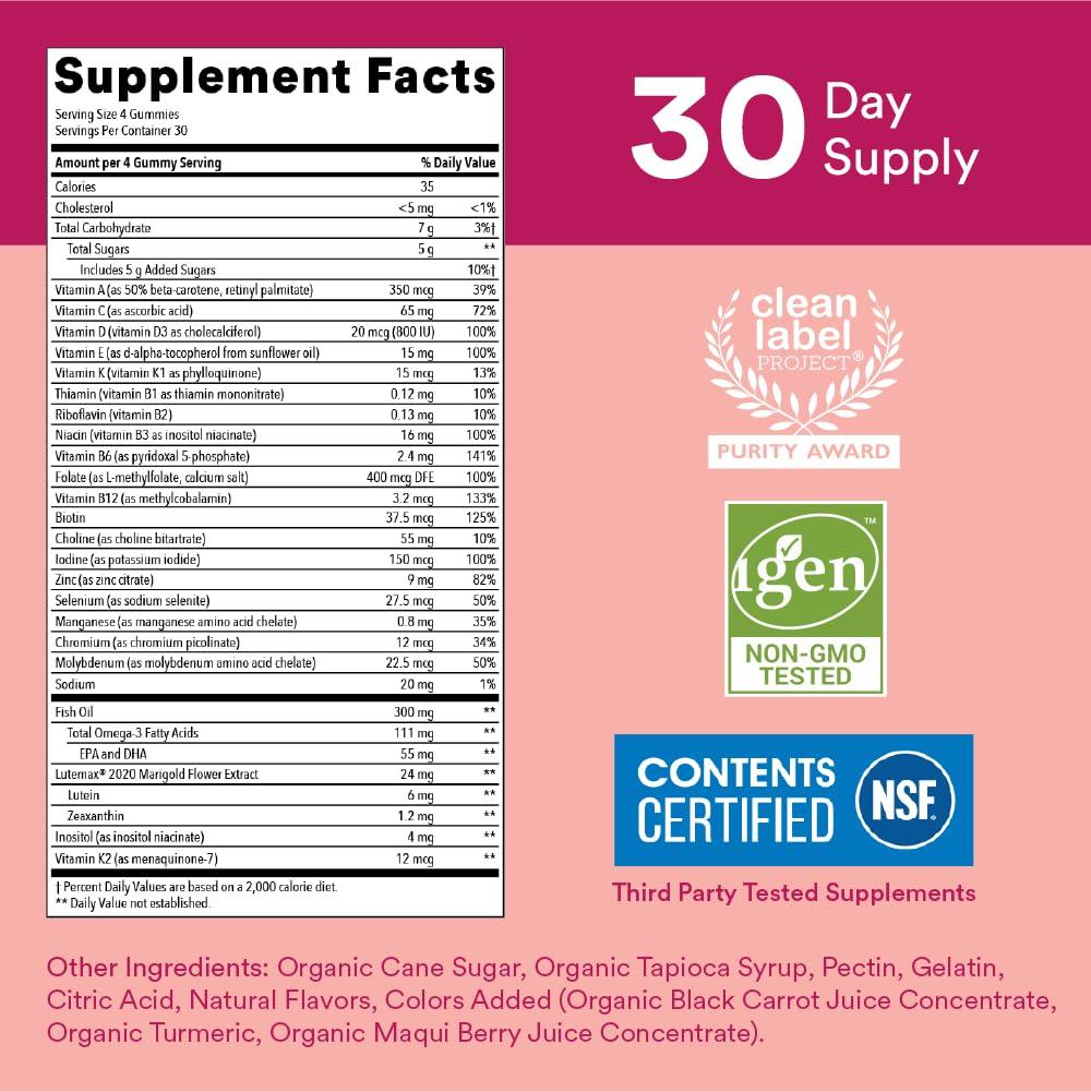 SmartyPants SmartyPants Teen Girl Multivitamin Gummies: Omega 3 Fish Oil (EPA/DHA), Vitamin D3, C, Vitamin B12 & Kids Multivitamin Gummies and Fiber Supplement: Omega 3 Fish Oil (EPA/DHA)