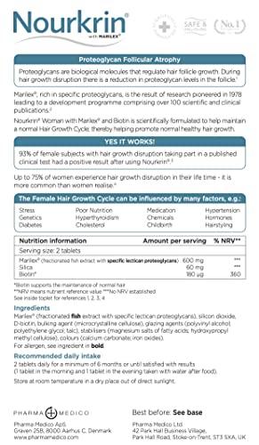 Nourkrin Nourkrin Woman for Healthy Hair Growth food supplement with Marilex, biotin and silica 60 tablet pack (1 month supply)