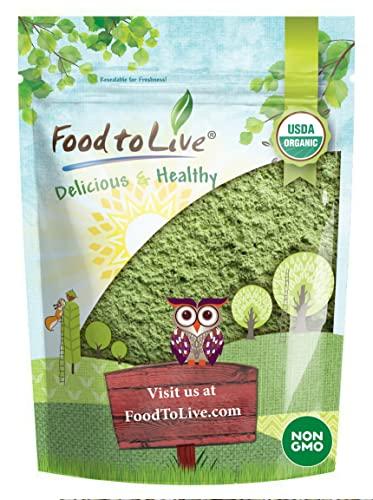 Food to Live Food to Live Organic Wheatgrass Powder, 4 Ounces — Non-GMO, Whole-Leaf, Raw, Non-Irradiated, Pure, Vegan Superfood, Bulk, Great for Juice, Rich in Fiber, Chlorophyll, Fatty Acids and Minerals