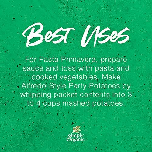 Simply Organic Simply Organic Alfredo Sauce Mix, Certified Organic, Gluten-Free | 1.48 oz | Pack of 4
