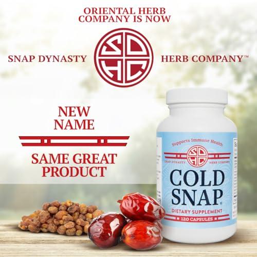 Snap Dynasty Herb Company Snap Dynasty Cold Snap - 120ct Capsules, Pack of 1 - Plant Based Comprehensive Immune Health Support for All Ages, Rapid Supplements for Cold and Flu Support, No Contraindications