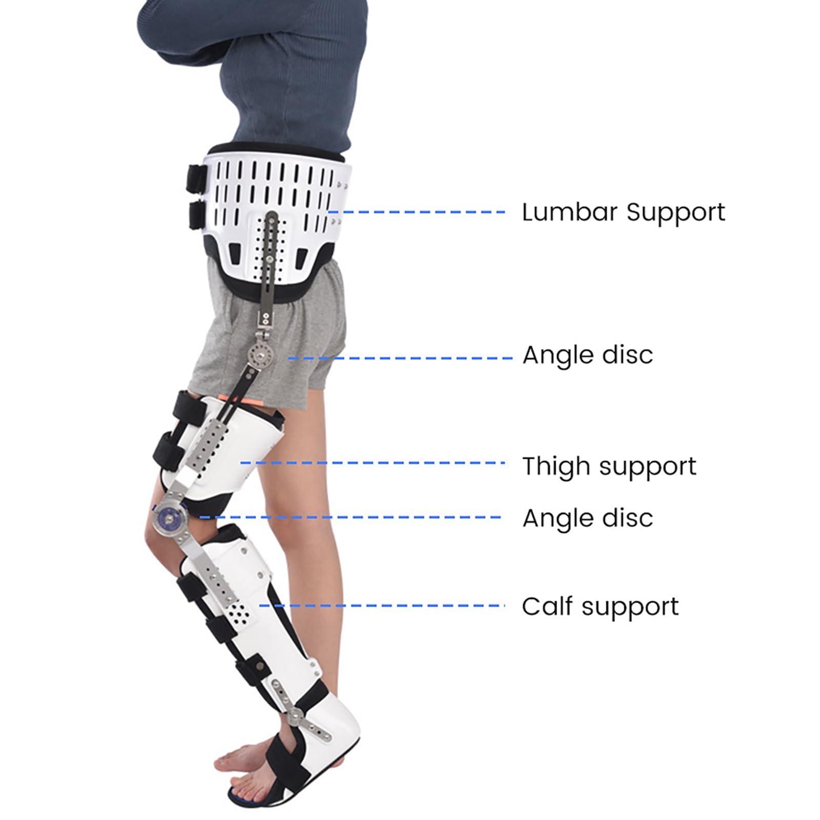 HUVIOVED HUVIOVED Knee Support Brace - Hip Knee Ankle Foot Orthosis Braces with Walking Boots for Hip Fracture Rehabilitation Equipment,Left