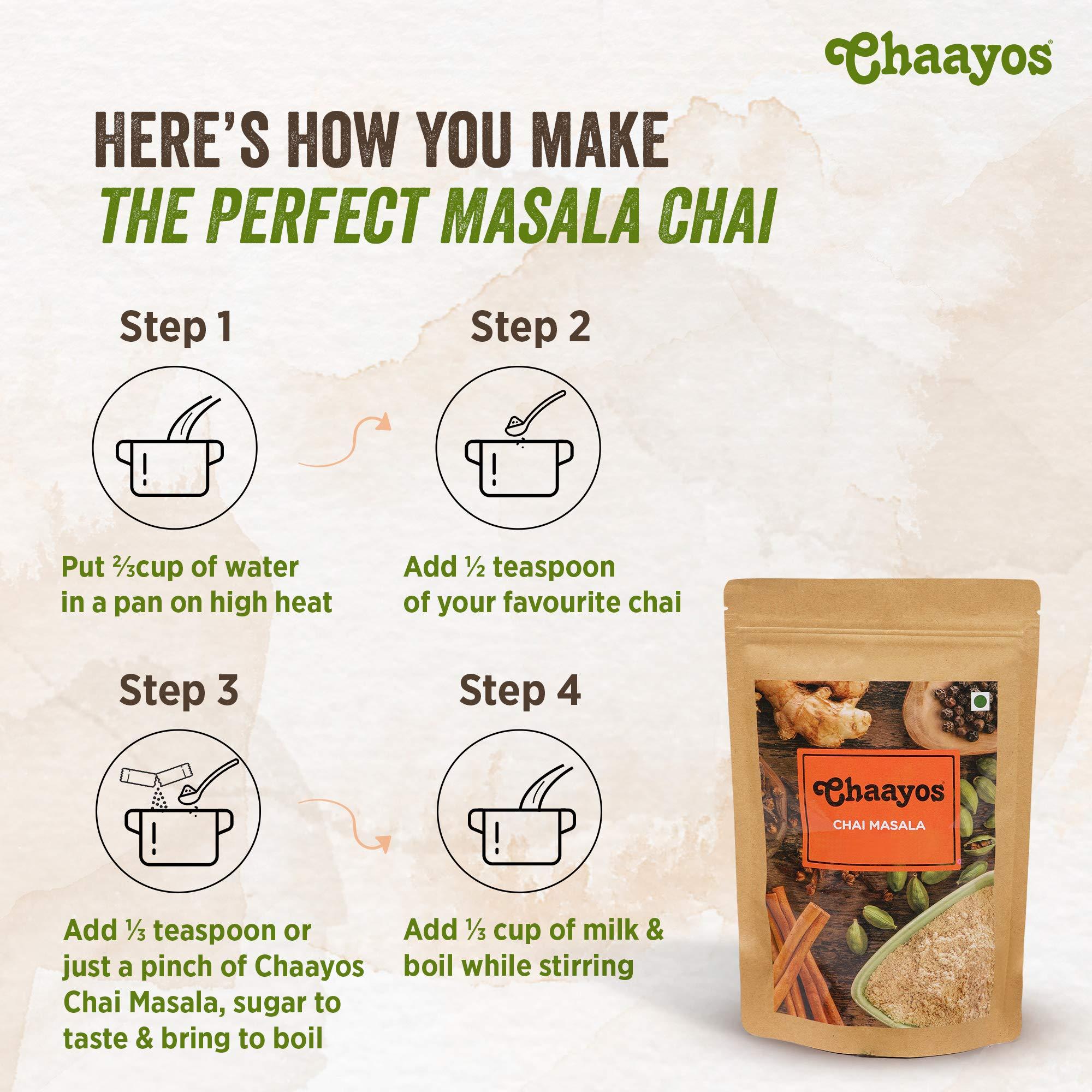 Chaayos Chaayos Chai Masala - Aromatic Tea Masala Powder with 100% Natural Ingredients - 100g [250 Cups]
