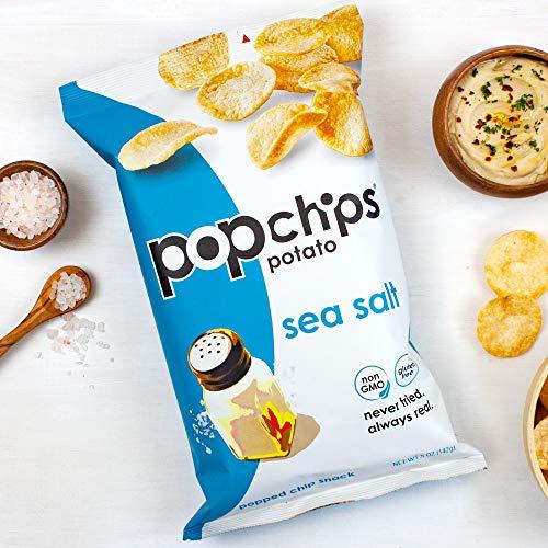 popchips Popchips Potato Chips, Sea Salt, Gluten Free, 5 Ounce (Pack of 12)