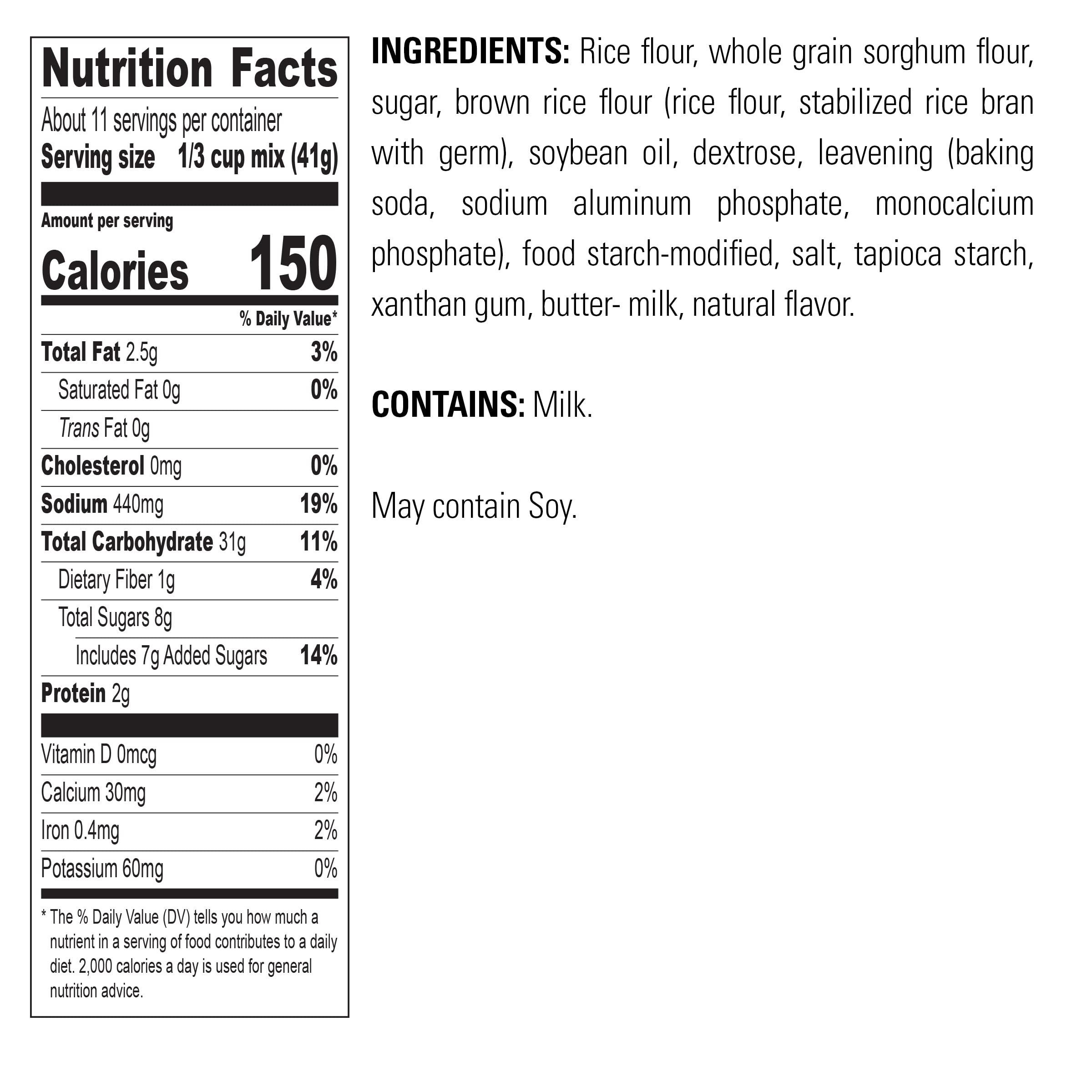 Krusteaz Krusteaz Gluten Free Buttermilk Pancake Mix, Light & Fluffy, 16 Oz Boxes (Pack of 8)