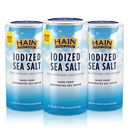 Hain Hain Pure Foods Iodized Sea Salt, 21 Oz … (3)