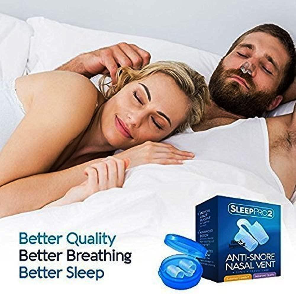 Snorepin SnorePin™ Advanced Anti Snore Nose Vents - The Natural and Effective Snoring Solution To Ease Nighttime Breathing - Pack of 4 Plus Free Protective Case