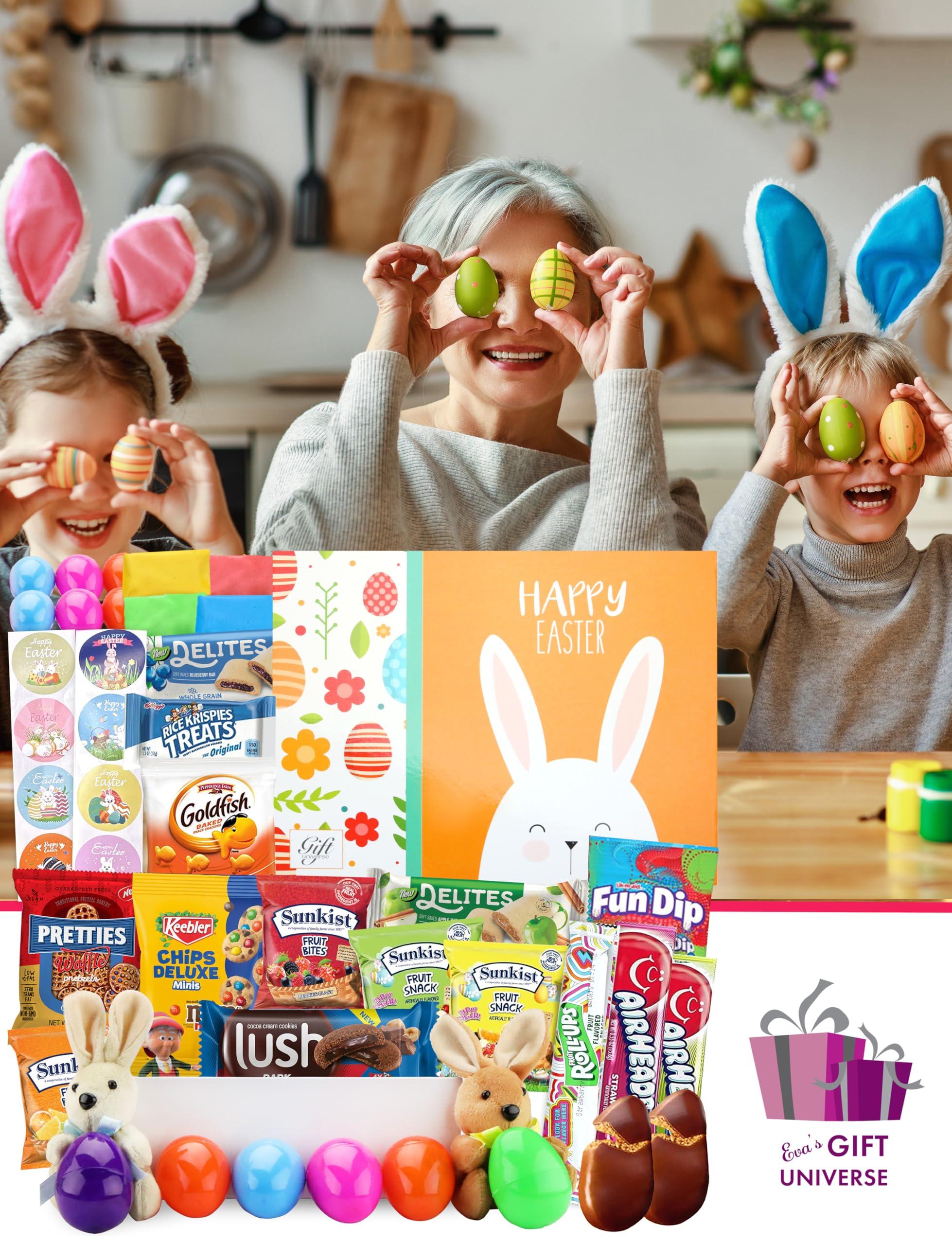Eva\'s Gift Universe Eva\'s Gift Universe Easter Care Package (41 Count) Filled with Candy Chocolate Cookies and More Gift for Kids Girls Boys College Students