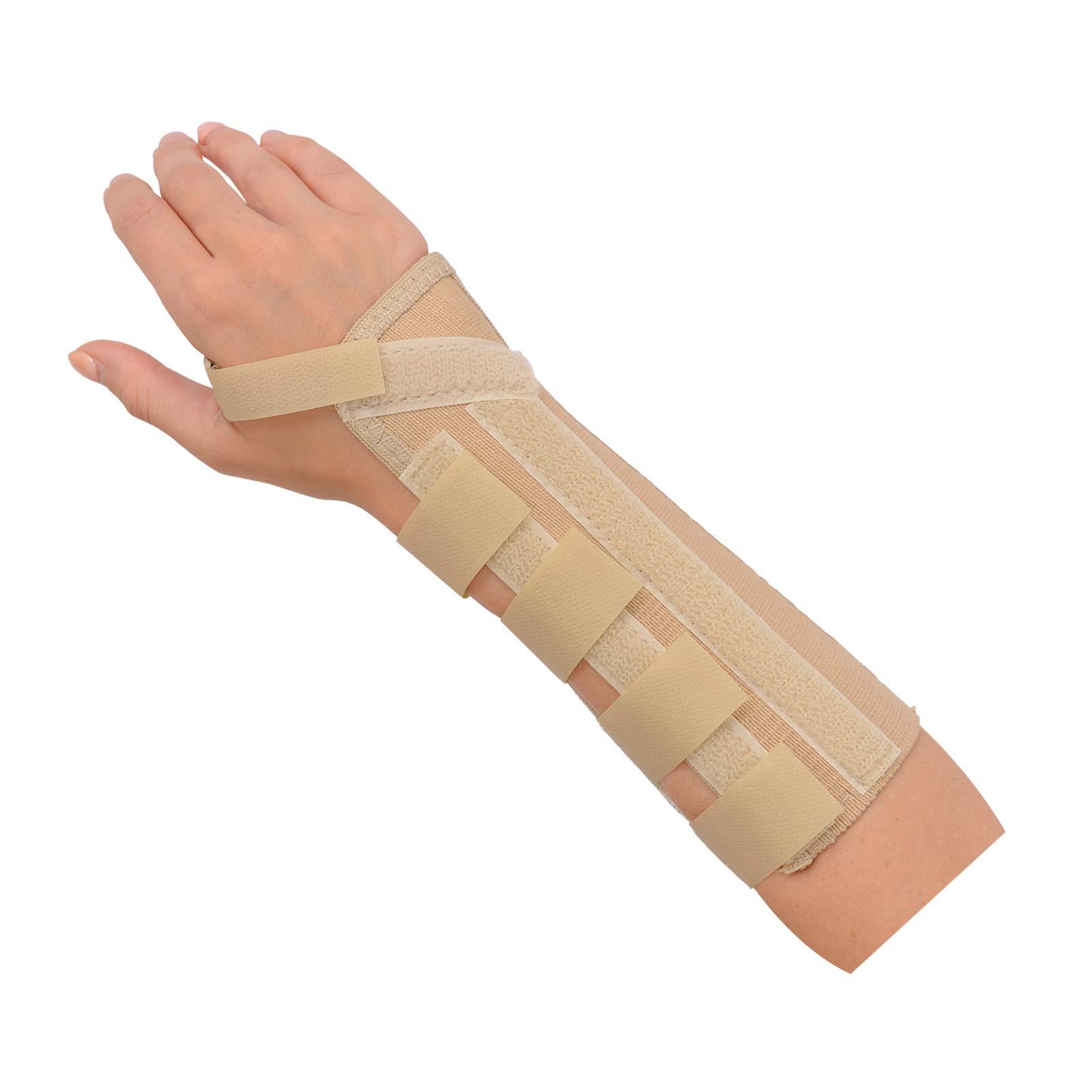 Rolyan Rolyan AlignRite Wrist Support Without Strap, Long Length, Left, X-Large, Comfortable Stabilization & Support Brace, Ergonomic Thumb Opening for Full Finger Range of Motion, Breathable & Comfy