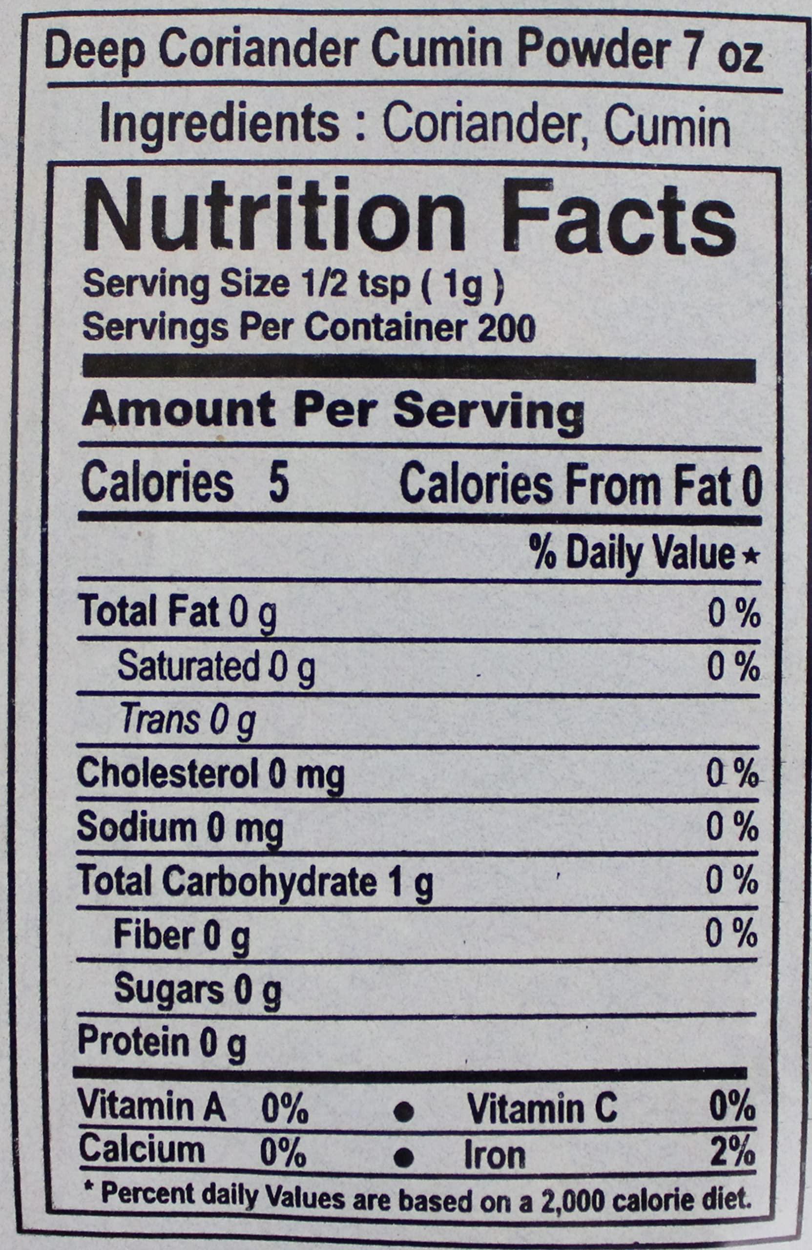 Deep Spices Coriander and Cumin Powder 7 oz.