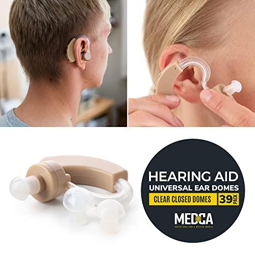 MEDca Hearing Aid Domes - Universal Domes for Hearing Aids - Sizes Small, Medium, Large & X-Large Earbud Replacements and BTE Hearing Sound Amplifiers