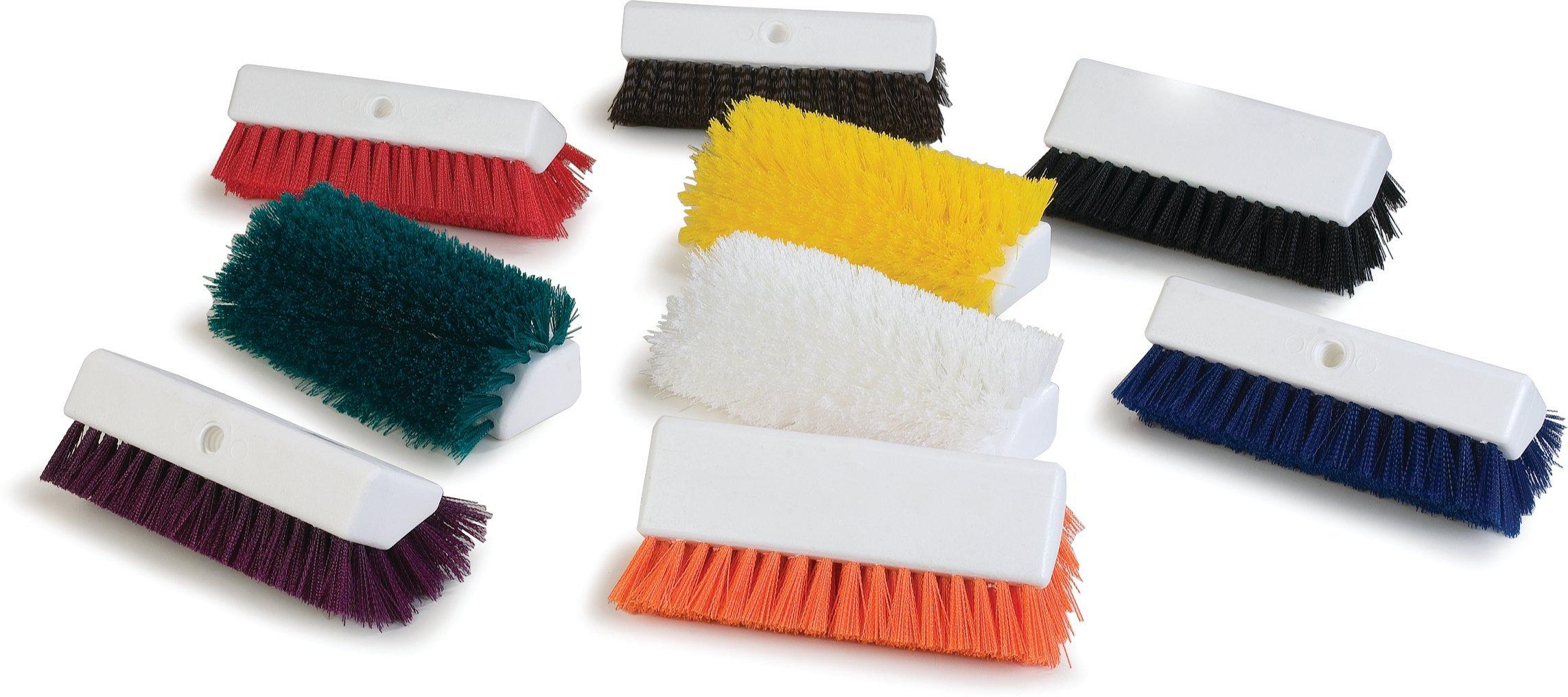 Carlisle FoodService Products SPARTA 4042514 Spectrum Plastic Shoe Brush, Boot Brush, Shoe Polish Brush With Non-Absorbent For Cleaning, 10 Inches, Blue, (Pack of 12)