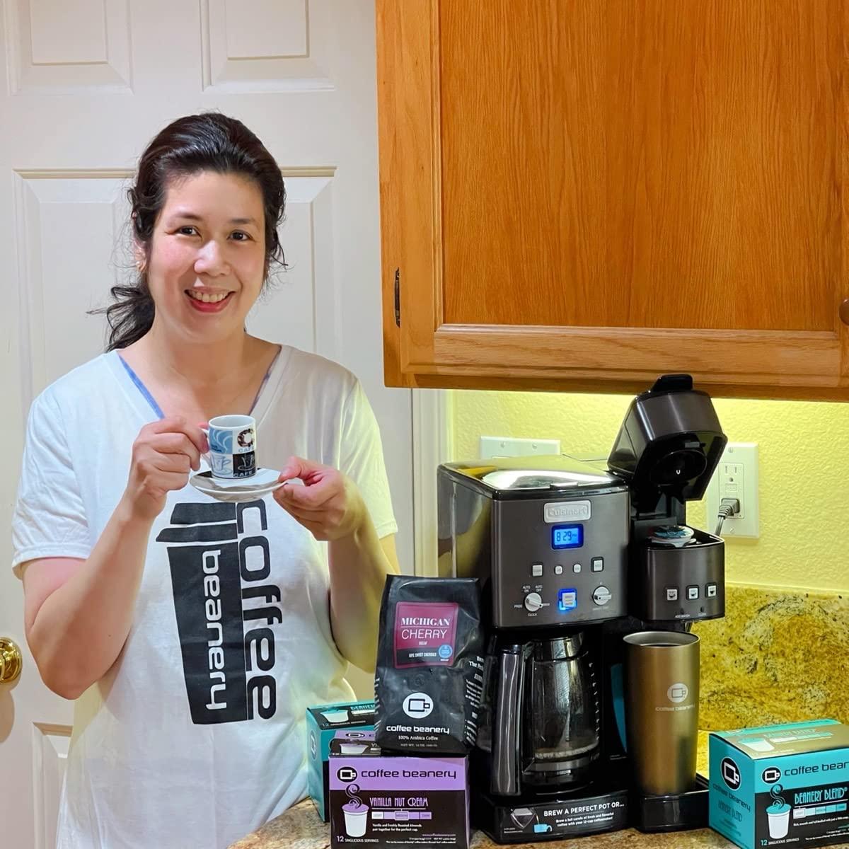 Coffee Beanery Michigan Cherry Decaf Coffee by Coffee Beanery | 12oz Flavored Decaf Coffee Beans Medium Roast Coffee | 100% Specialty Arabica Coffee Whole Bean | Gourmet Coffee Whole Beans