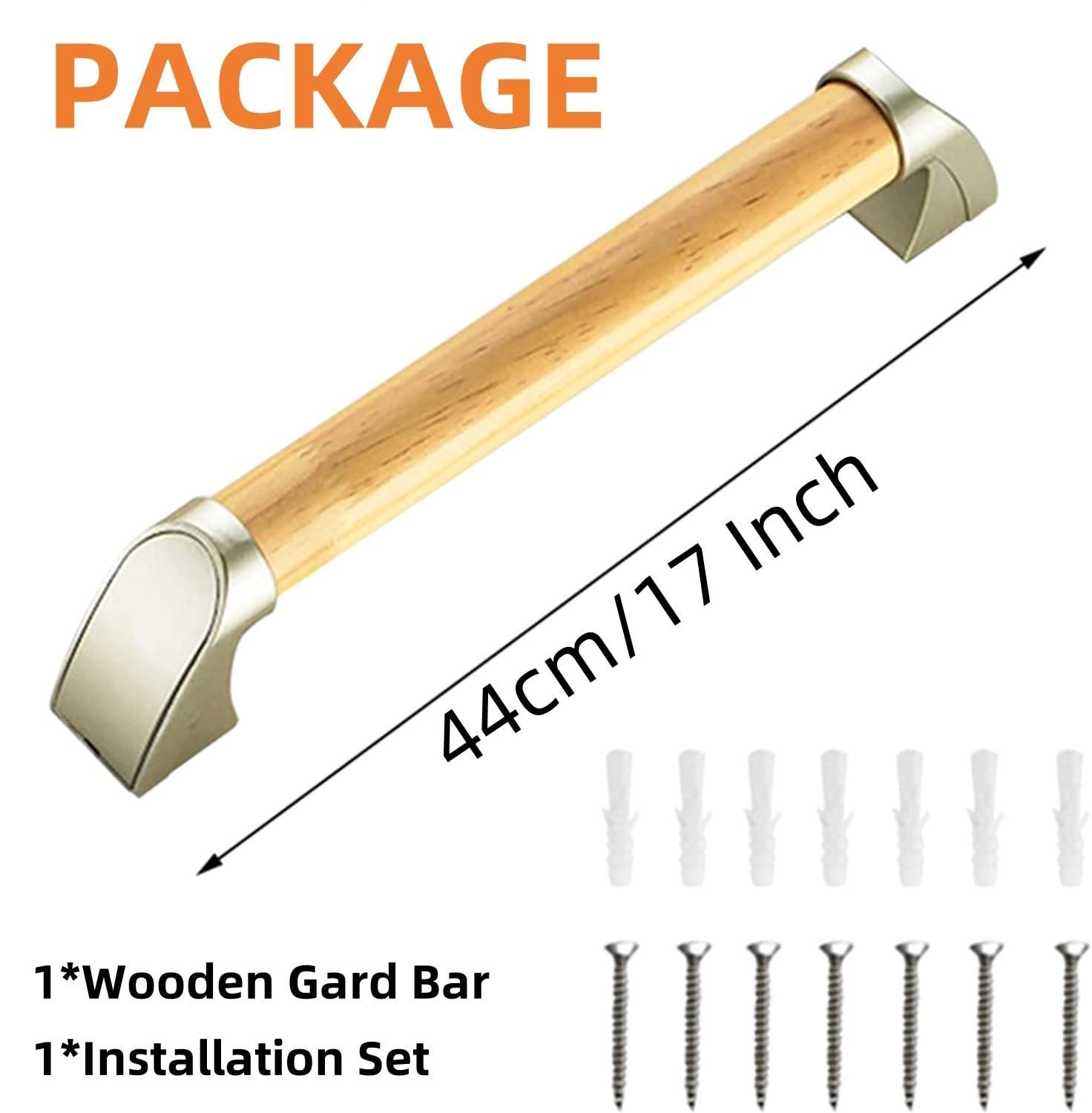 Generic Solid Wood Bathroom Grab bar Holder, 17Bathtub Safety Grab bar, Bathroom Accessibility Handle, Non-Slip Pull Handle for The Elderly, Non-Slip Wooden Shower Handle, Toilet Grab bar