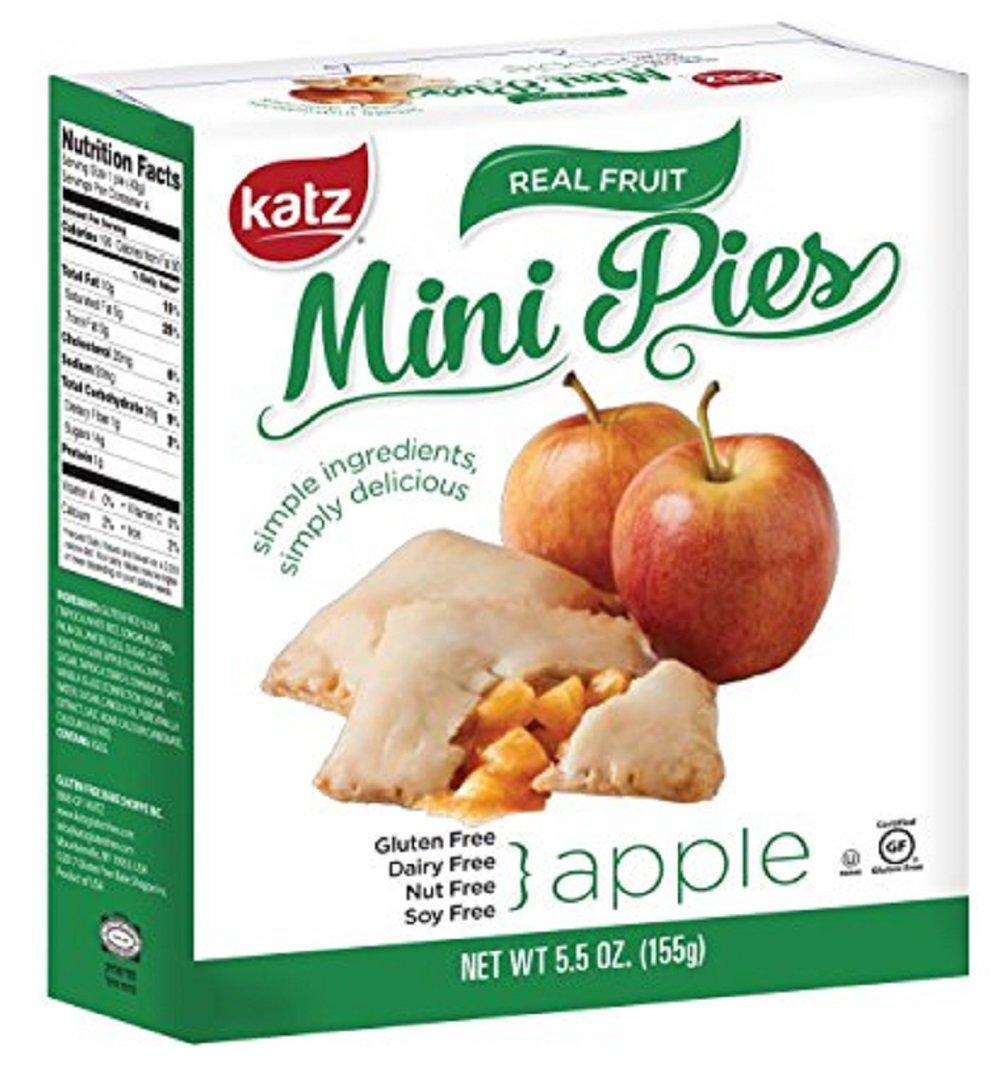Katz Gluten Free Katz Gluten Free Apple Mini Pies | Dairy Free, Nut Free, Soy Free, Gluten Free | Kosher (1 Pack of 4 Mini Pies, 5.5 Ounce)