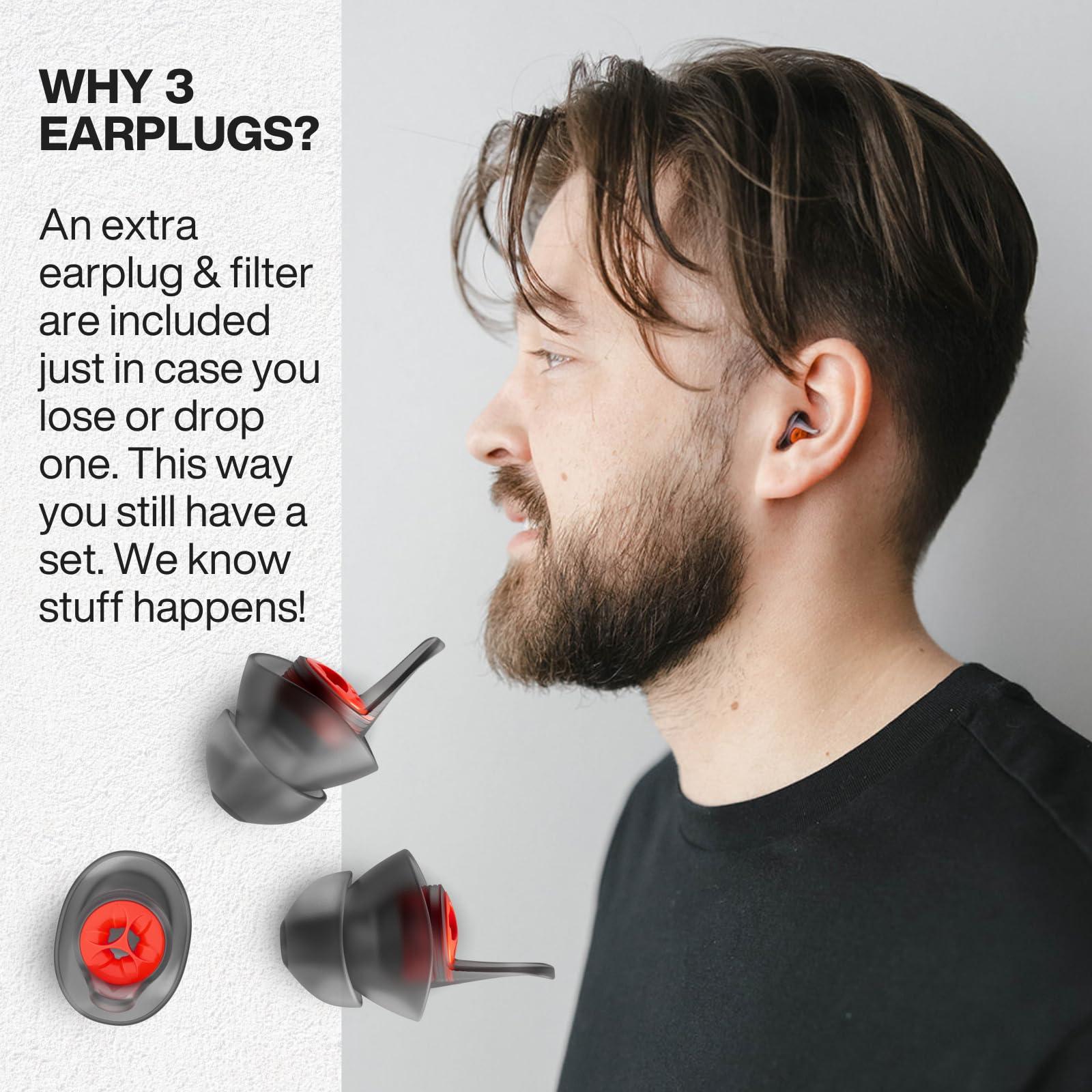 EarPeace EARPEACE Moto PRO - Motorcycle Ear Plugs - Reusable Earplugs for Wind Noise Protection with High Fidelity Filter - Noise Canceling up to 24dB - Motorcycle Accessories - Includes Filter Set and Case