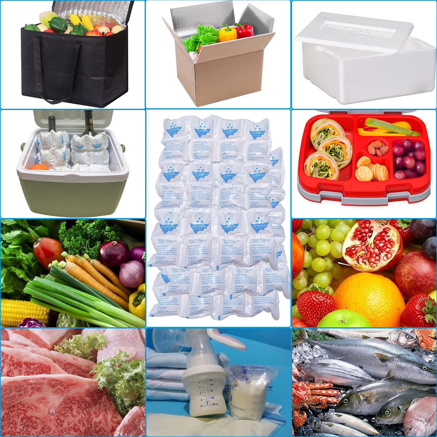 TarppedRock TarppedRock Dry Ice Pack for Shipping Frozen Food, Reusable Ice Packs for Coolers Long Lasting, Flexible Cold Packs Sheets for Lunch Box (5 Large Sheets)