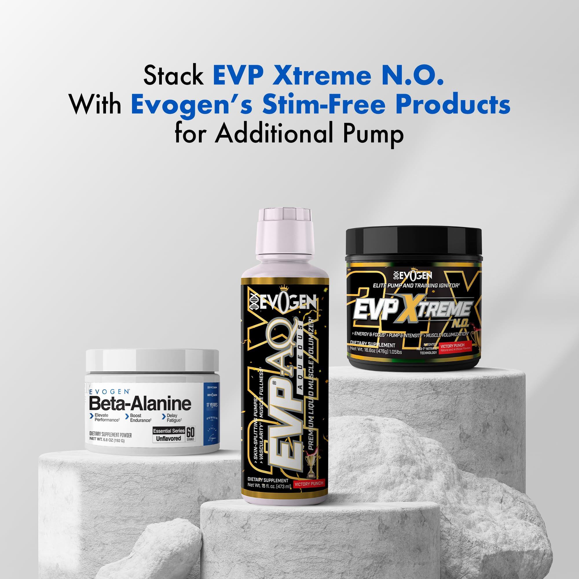 Evogen Evogen EVP Xtreme NO - Pre Workout Powder for Men & Women | Sugar Free Preworkout with Beta Alanine, Creatine, and Caffeine for Energy & Pump | Victory Punch | 40 Servings