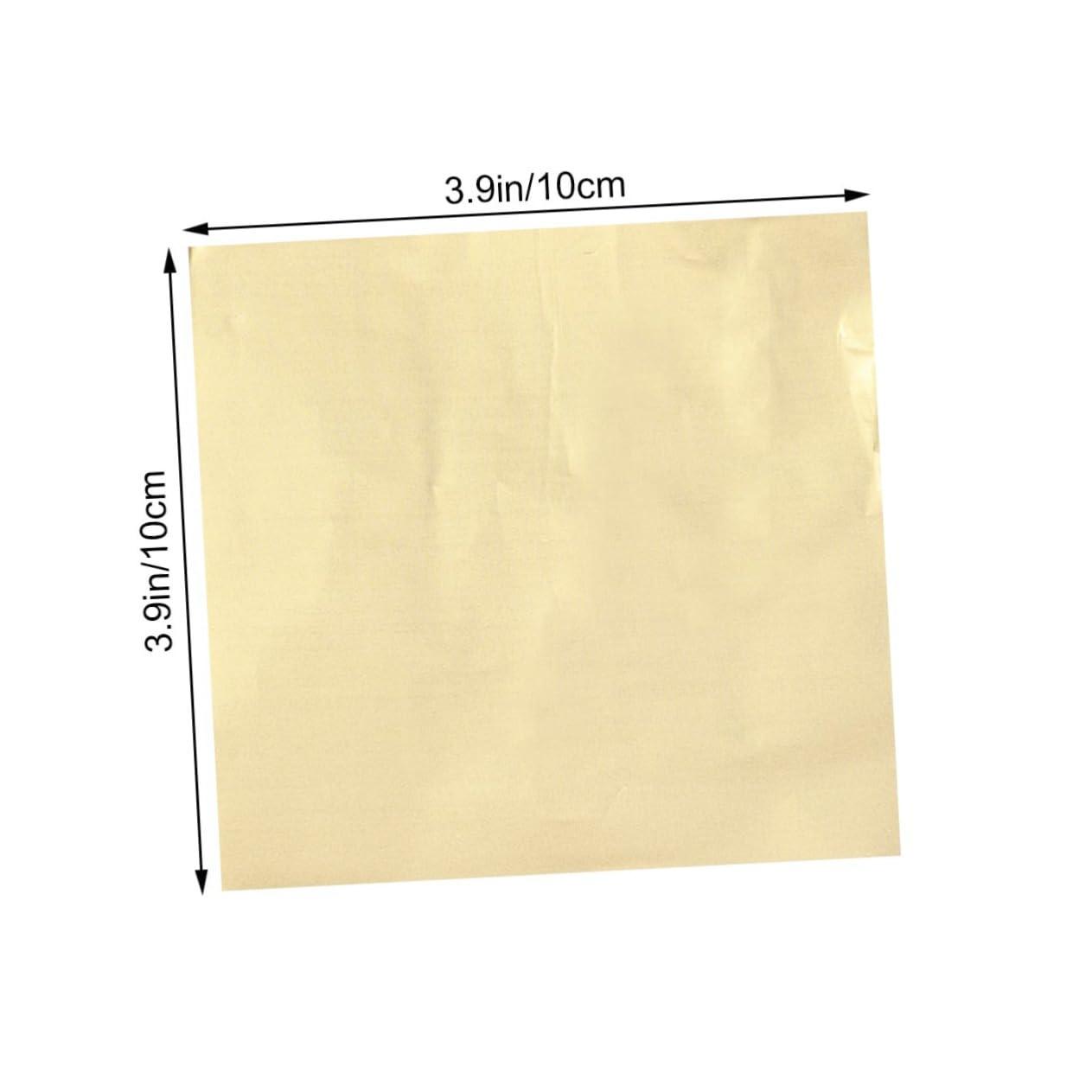 PartyKindom PartyKindom 600 Pcs 10 Truffle Cases Gold Sweets Sweet Wrappers Foil Coloured Foil for Chocolate for