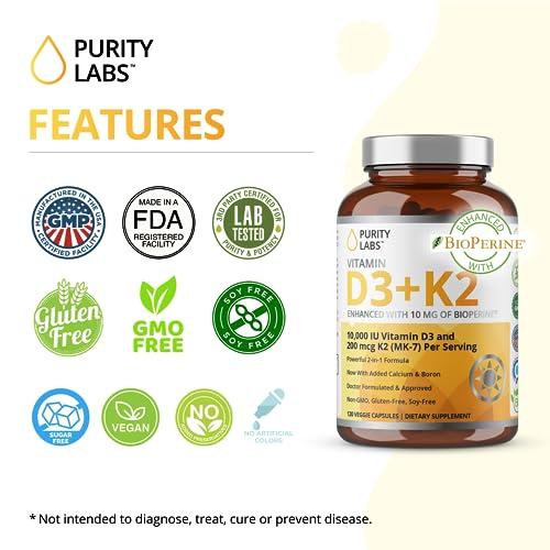 Purity Labs Purity Labs Vitamin D3 K2 & Pure Trans-Resveratrol Supplement